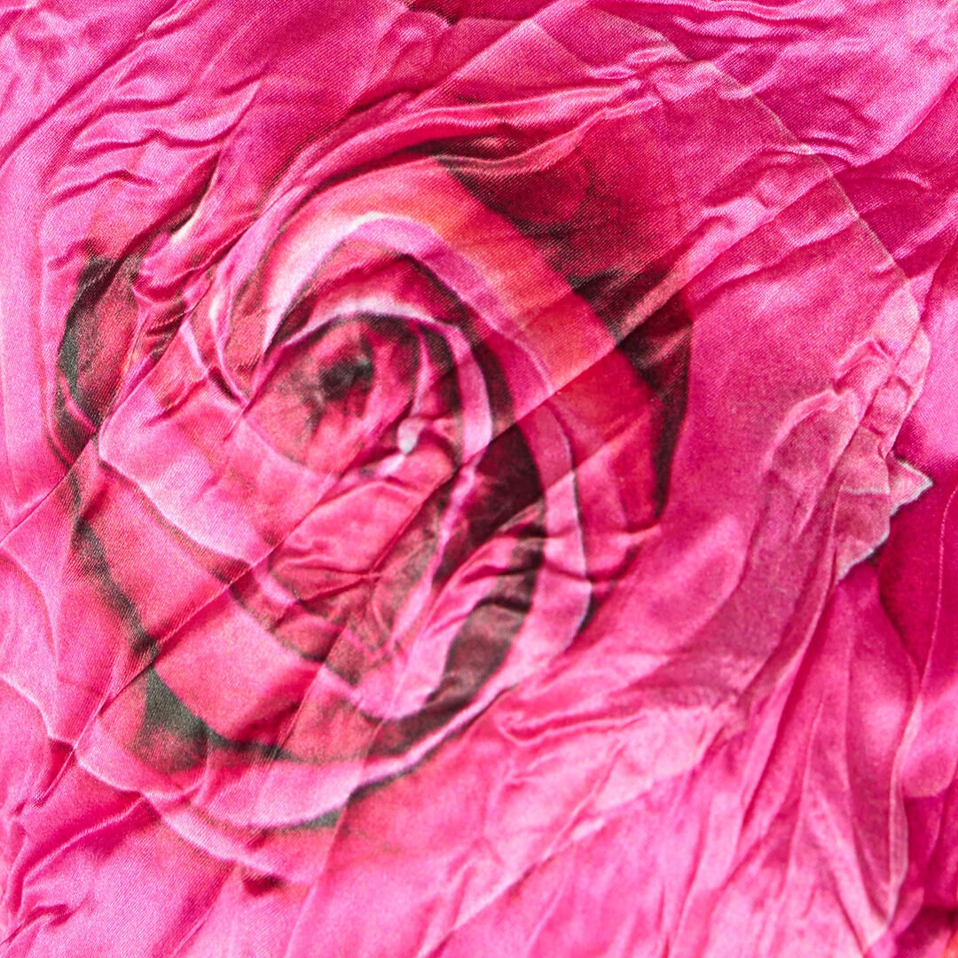 Shirt With Bejeweled Buttons And Rose Print - 5