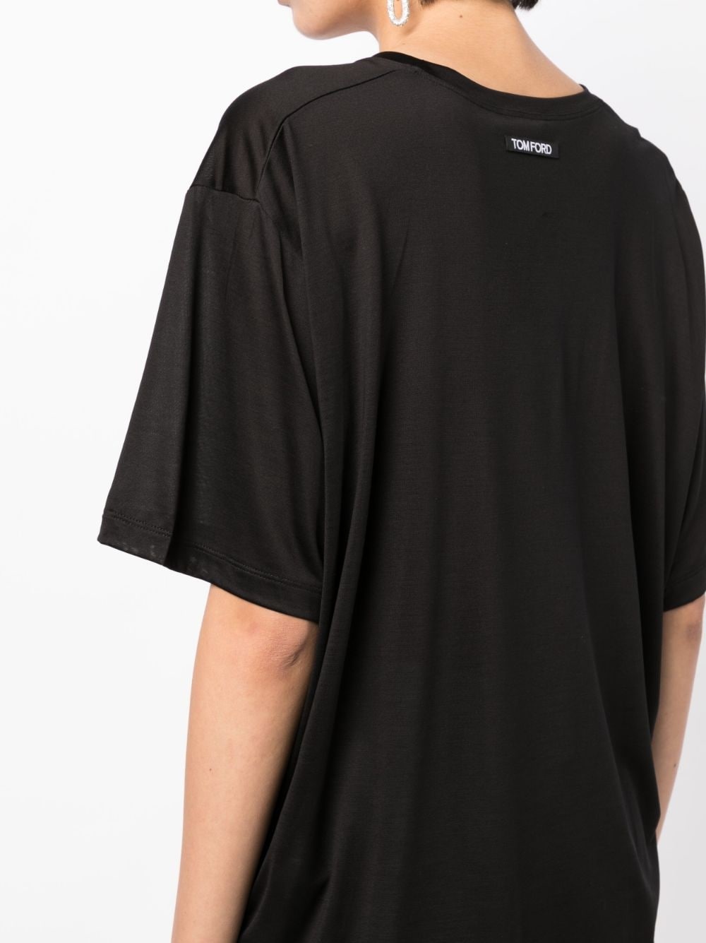 short-sleeved silk T-shirt - 6