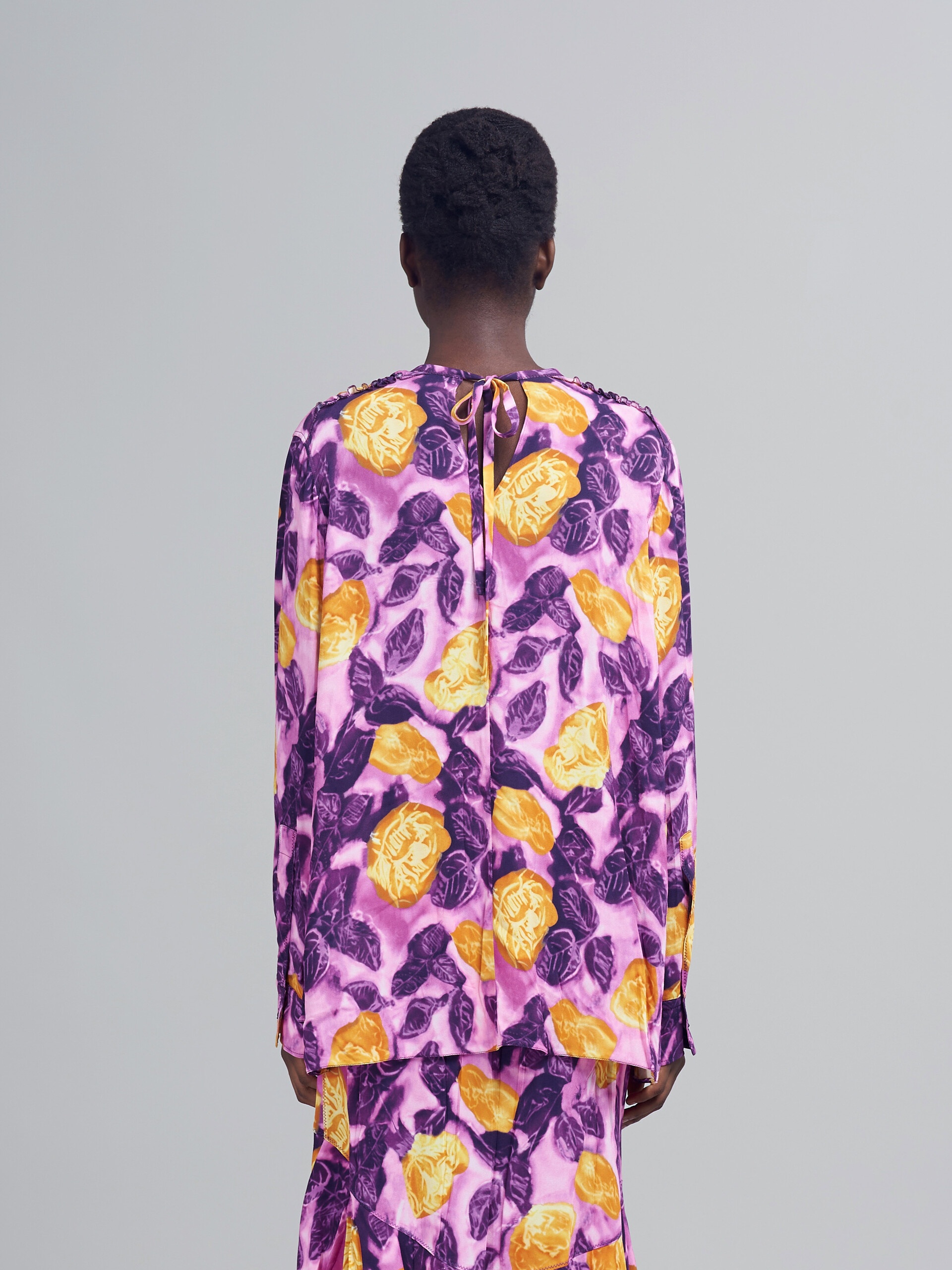 MORNING BLOSSOM PRINT SABLÈ VISCOSE SHIRT - 3