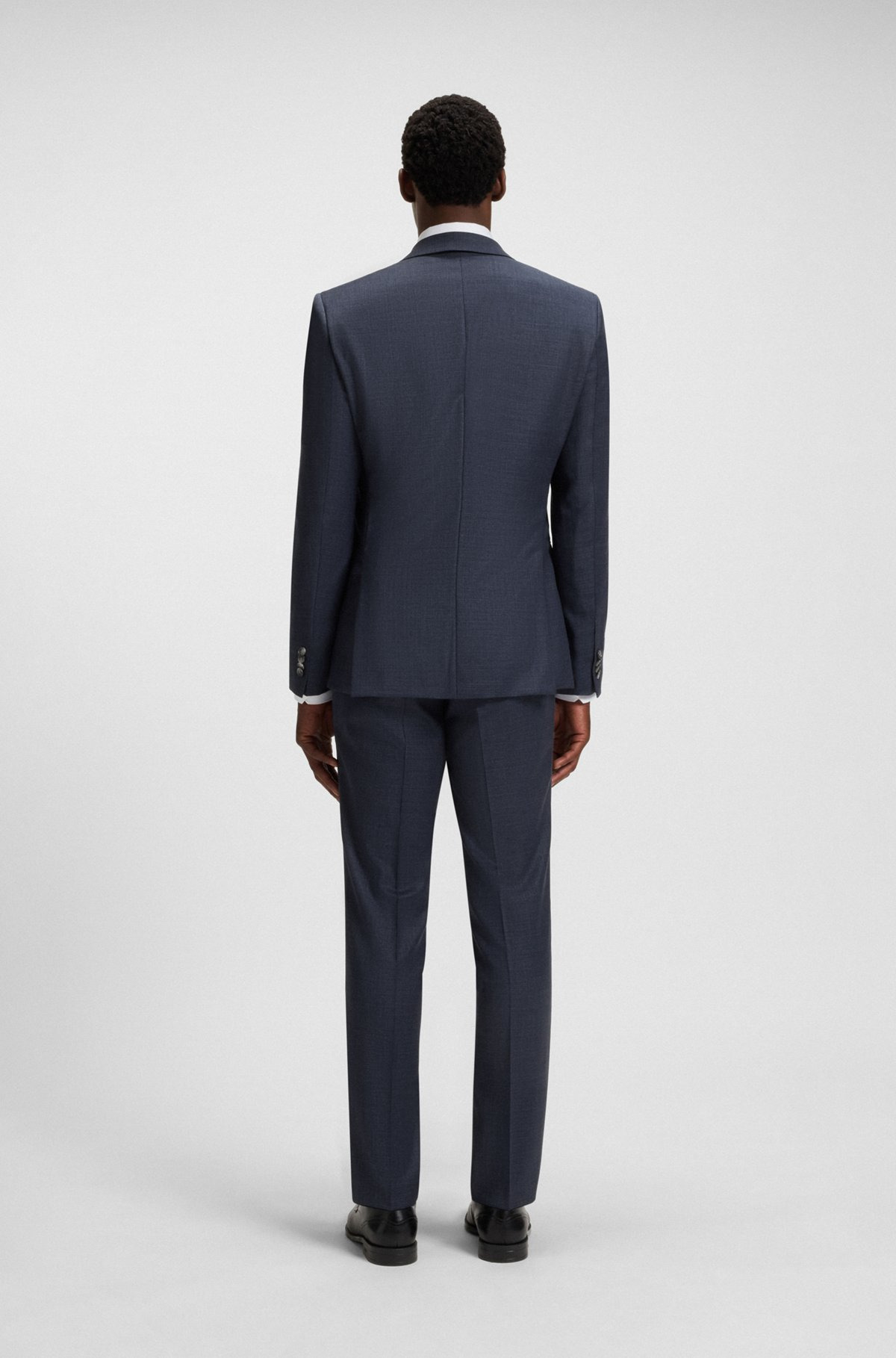 THREE-PIECE SLIM-FIT SUIT IN PATTERNED STRETCH WOOL - 3
