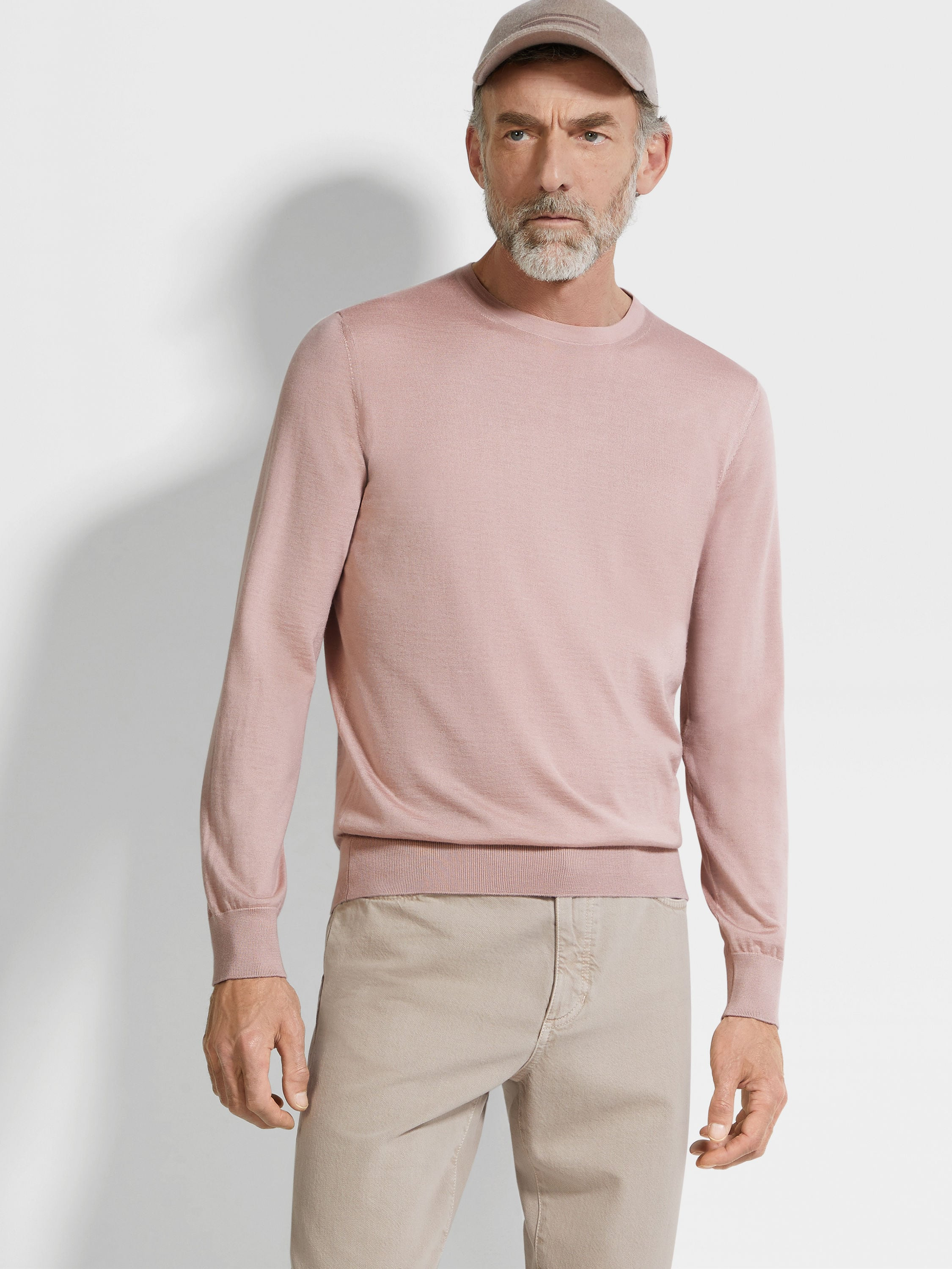 LIGHT PINK MÉLANGE CASHSETA CREWNECK - 3