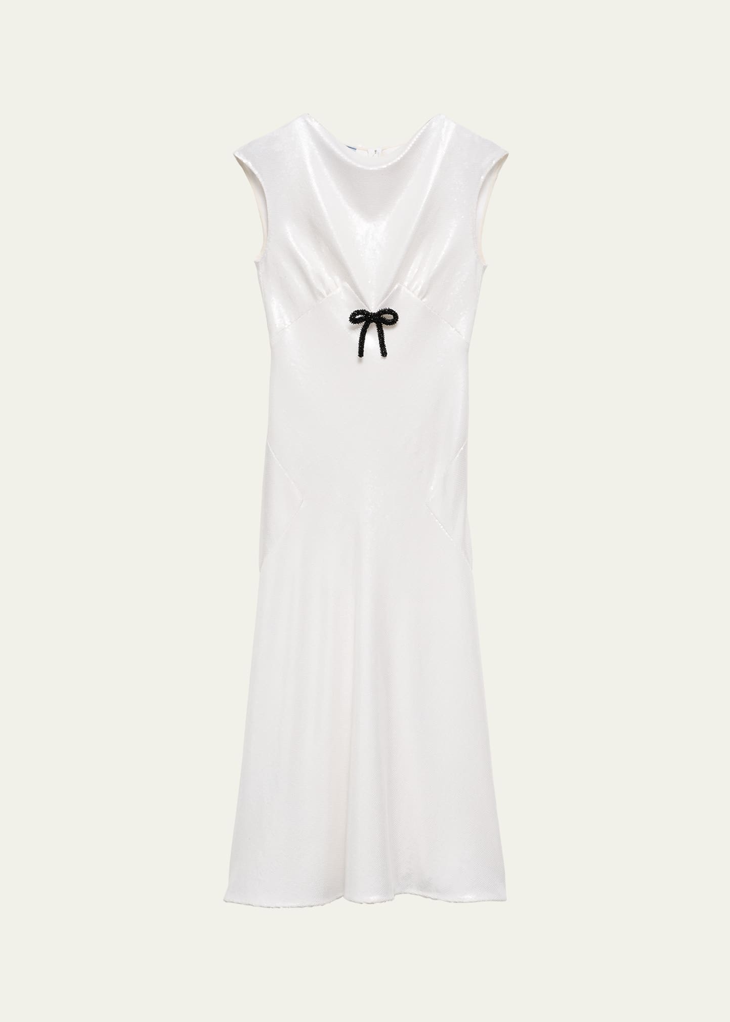 Sequined Jersey Satin Midi Dress - 1