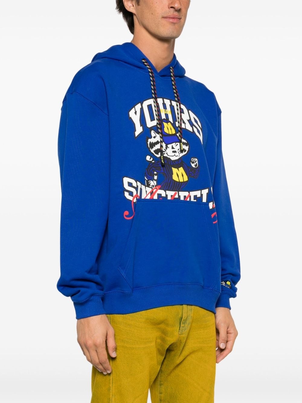 graphic-print cotton hoodie - 3