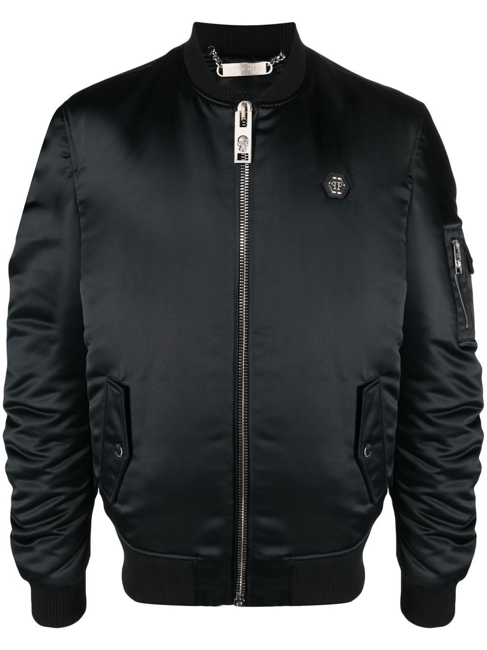 Skull Bones padded bomber jacket - 1