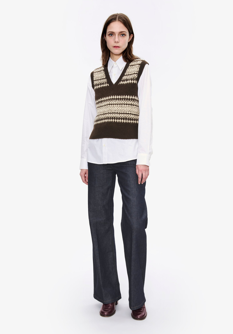 A.P.C. JACQUARD SLEEVELESS SWEATER outlook