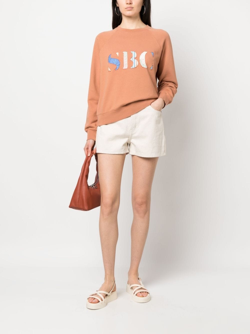 cut-out logo cotton sweatshirt - 2