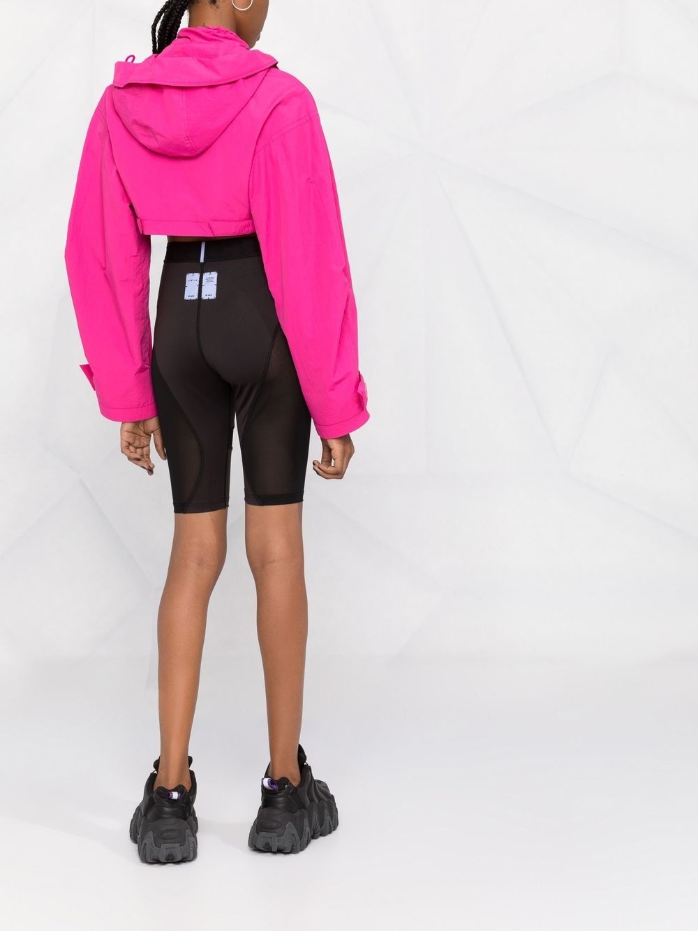 panelled biker-style shorts - 6