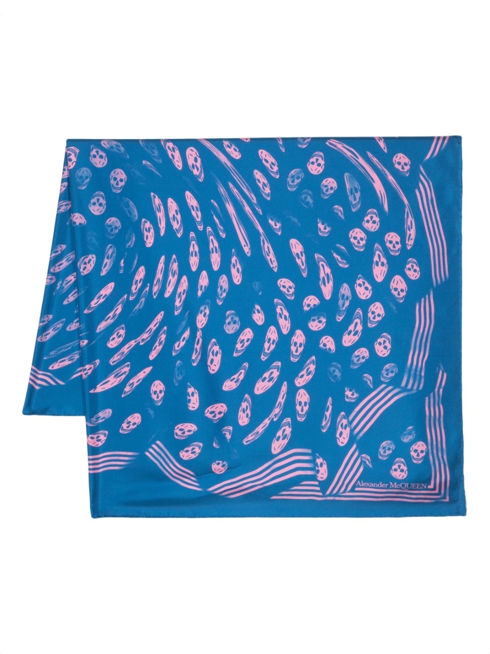 skull-print silk scarf - 1