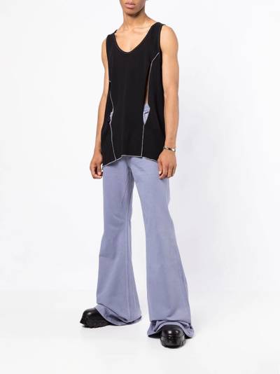 Rick Owens DRKSHDW flared-hem denim trousers outlook