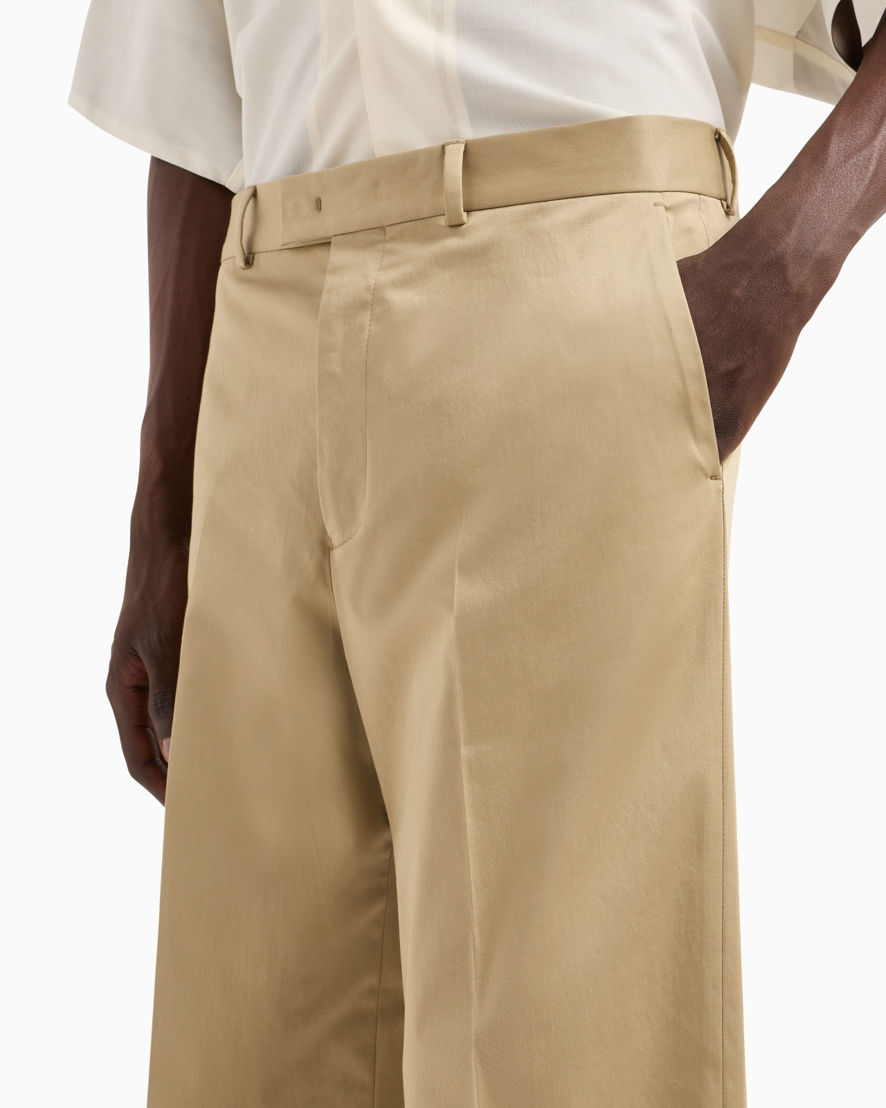 VIRGIN WOOL SATIN TROUSERS - 5