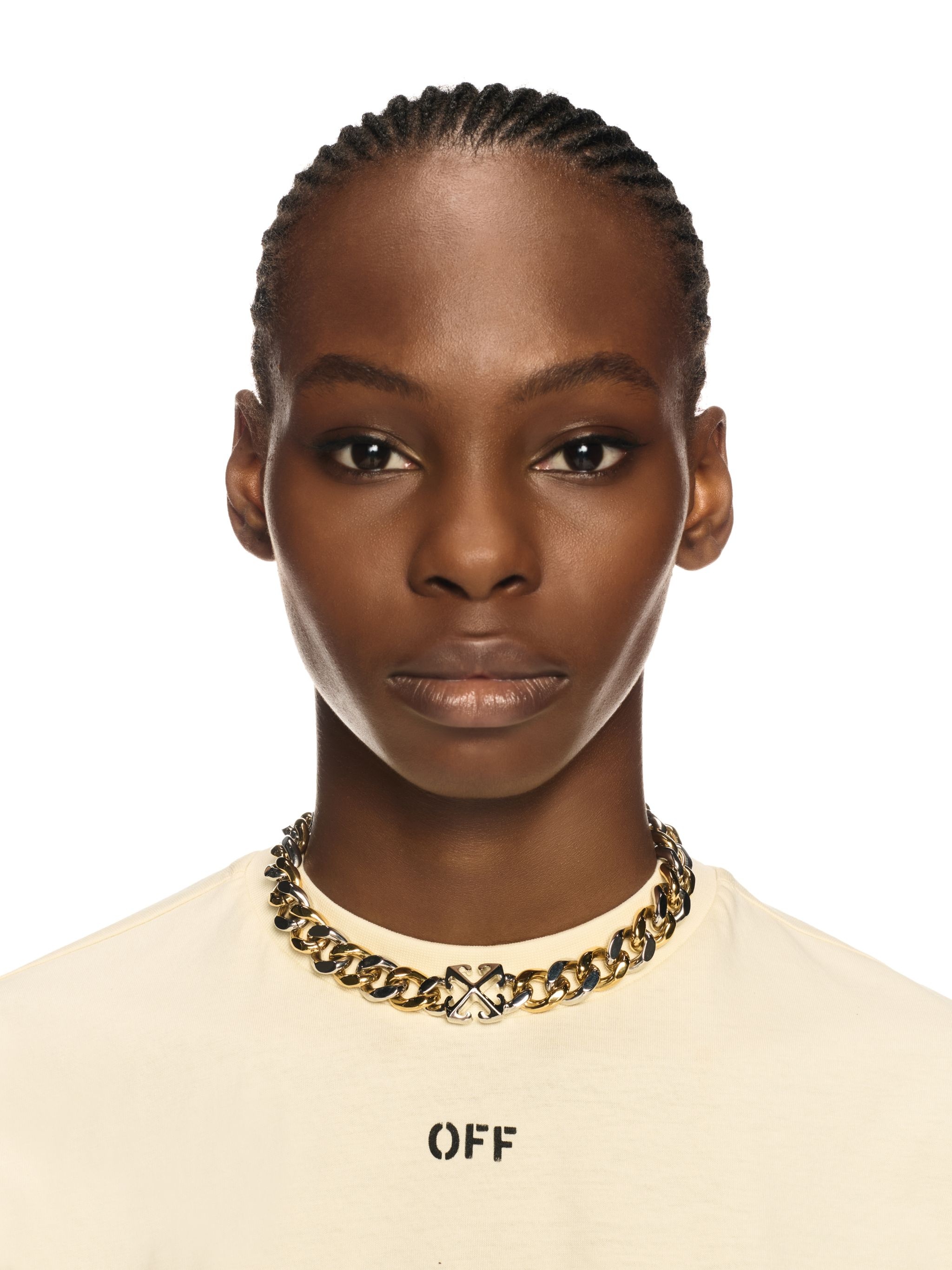 Bicolor Arrow Chain Necklace - 2