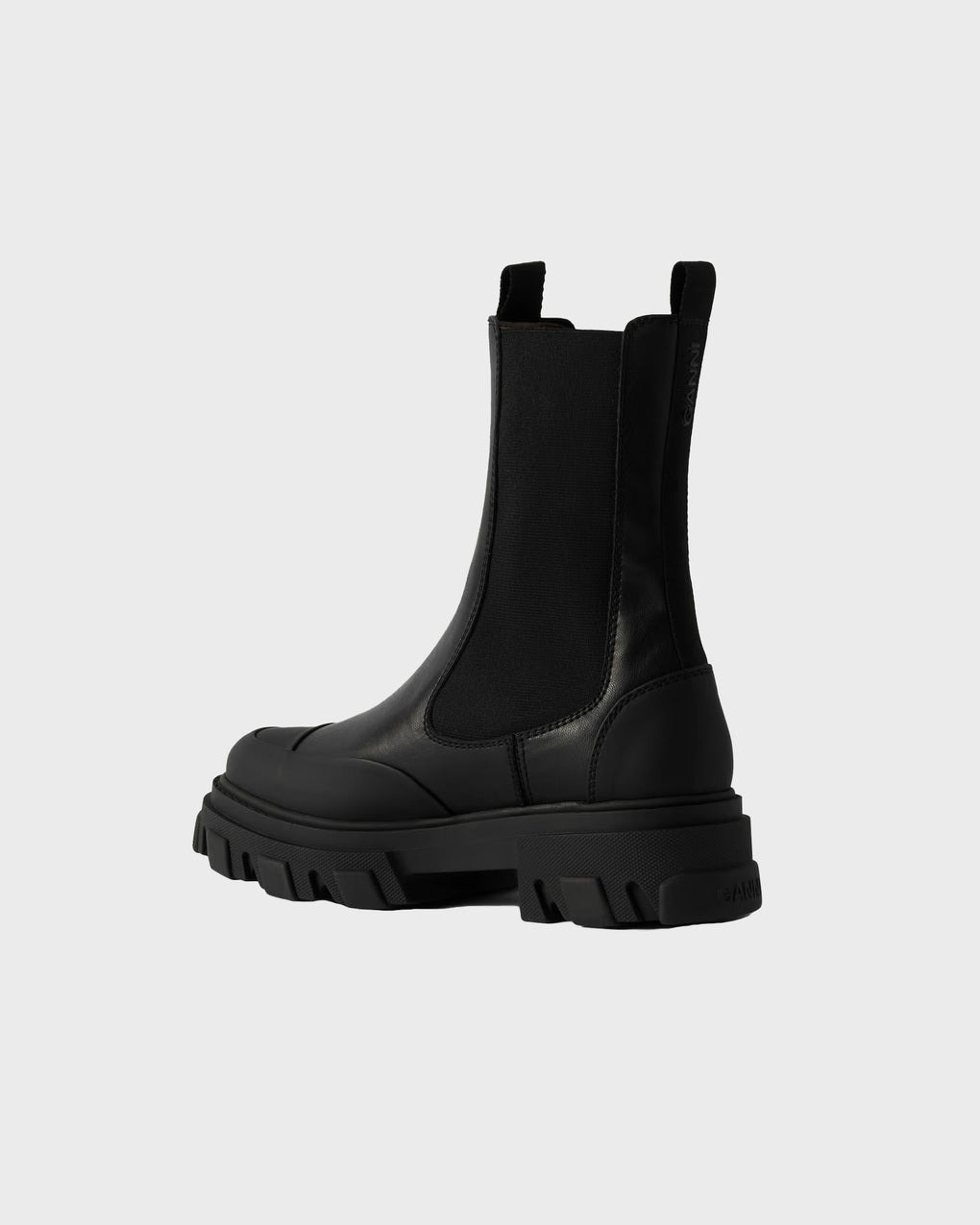 Boots Cleated Mid Chelsea Black Stitch Black - 3