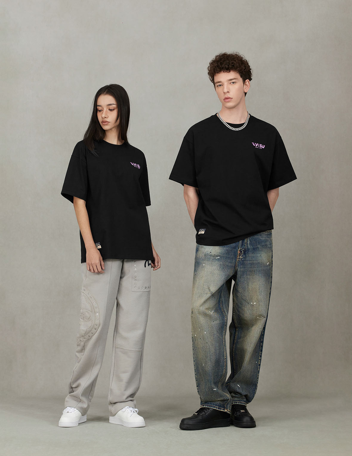 7-Pocket Design Vintage Washed Loose Fit Jeans #2038 - 6