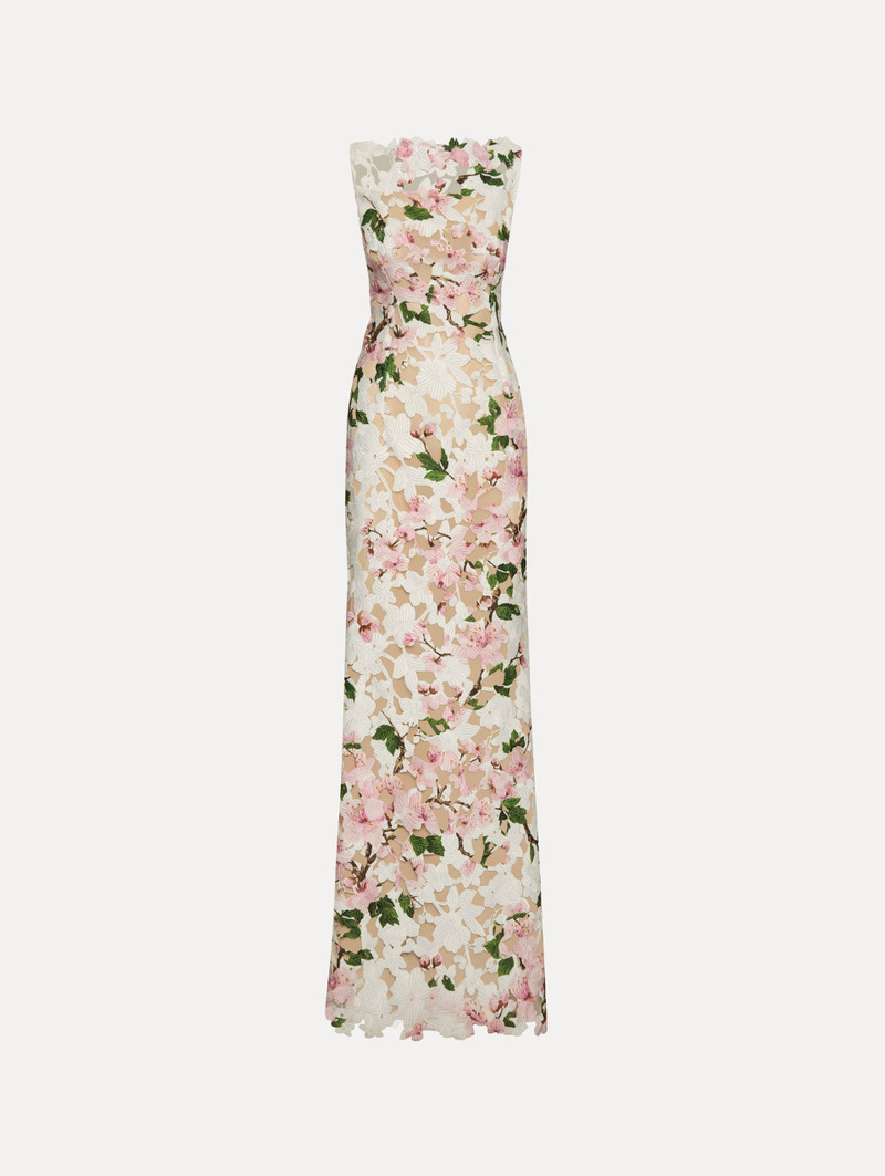 CHERRY BLOSSOM GUIPURE GOWN 1