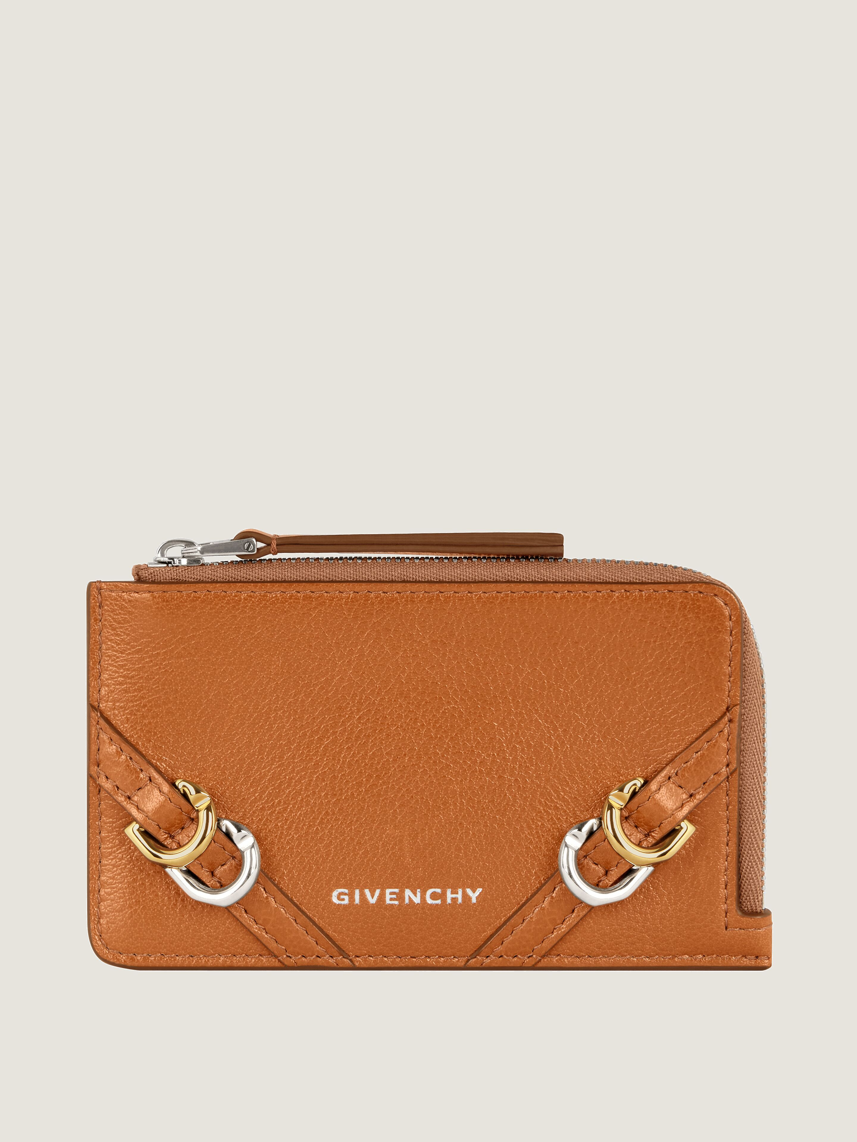 VOYOU ZIPPED CARD HOLDER IN LEATHER - 3