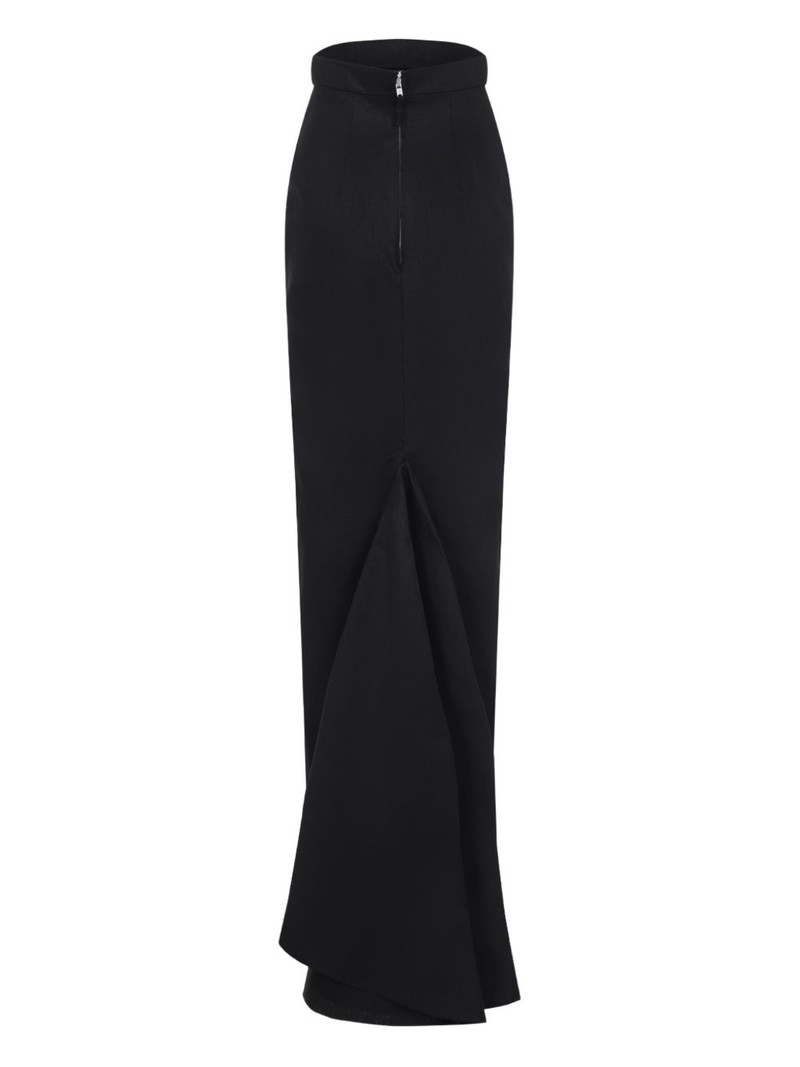 Rick Owens draped-detail maxi skirt outlook