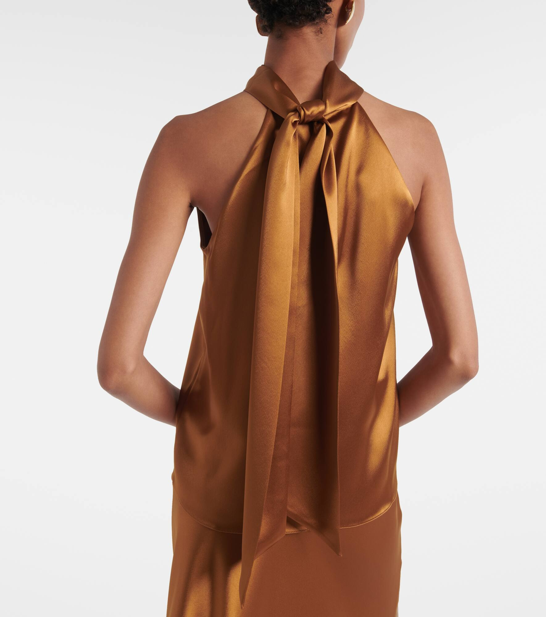 Sienna halterneck satin top - 6