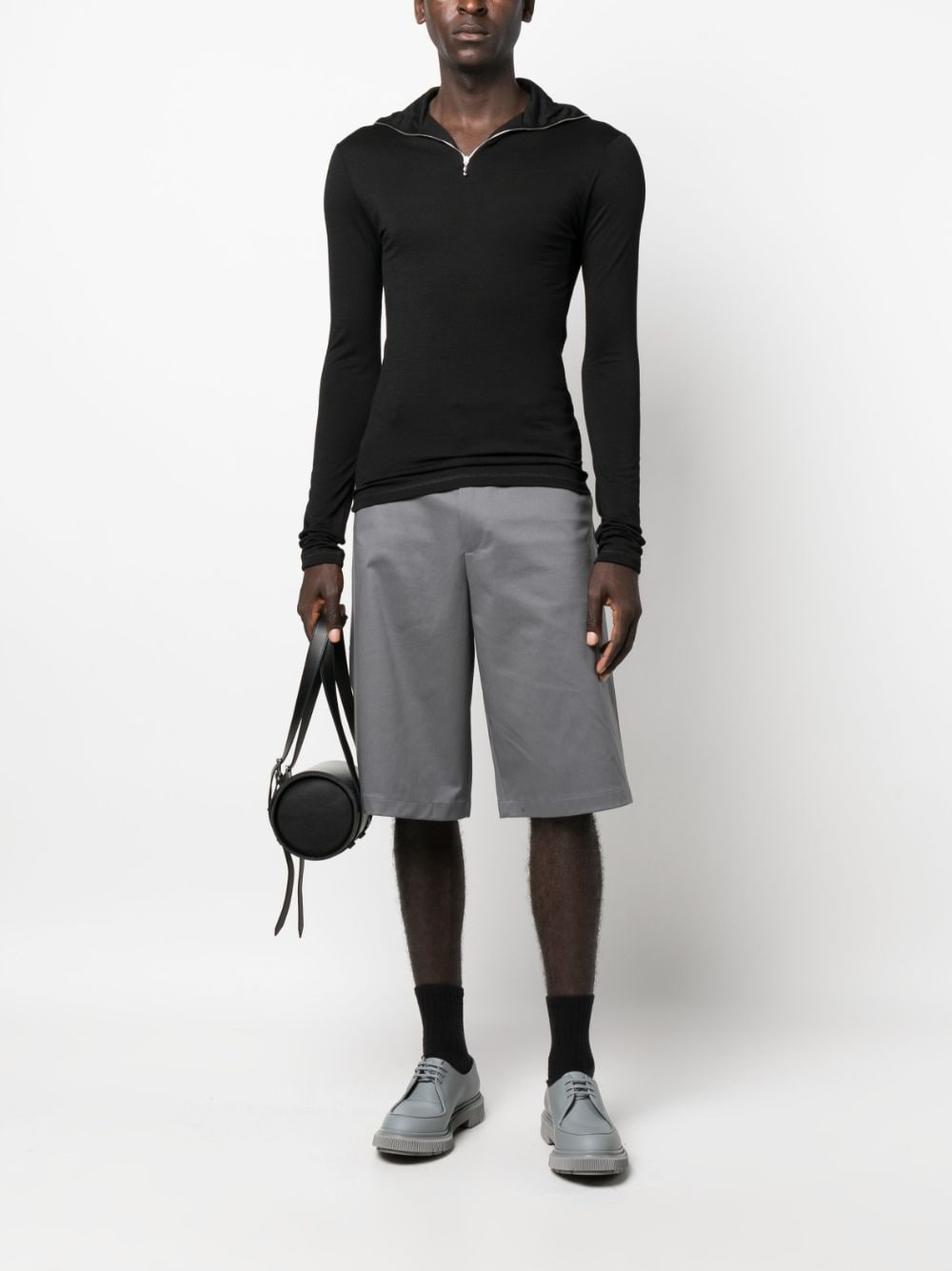logo-print zip-detail sweatshirt - 2