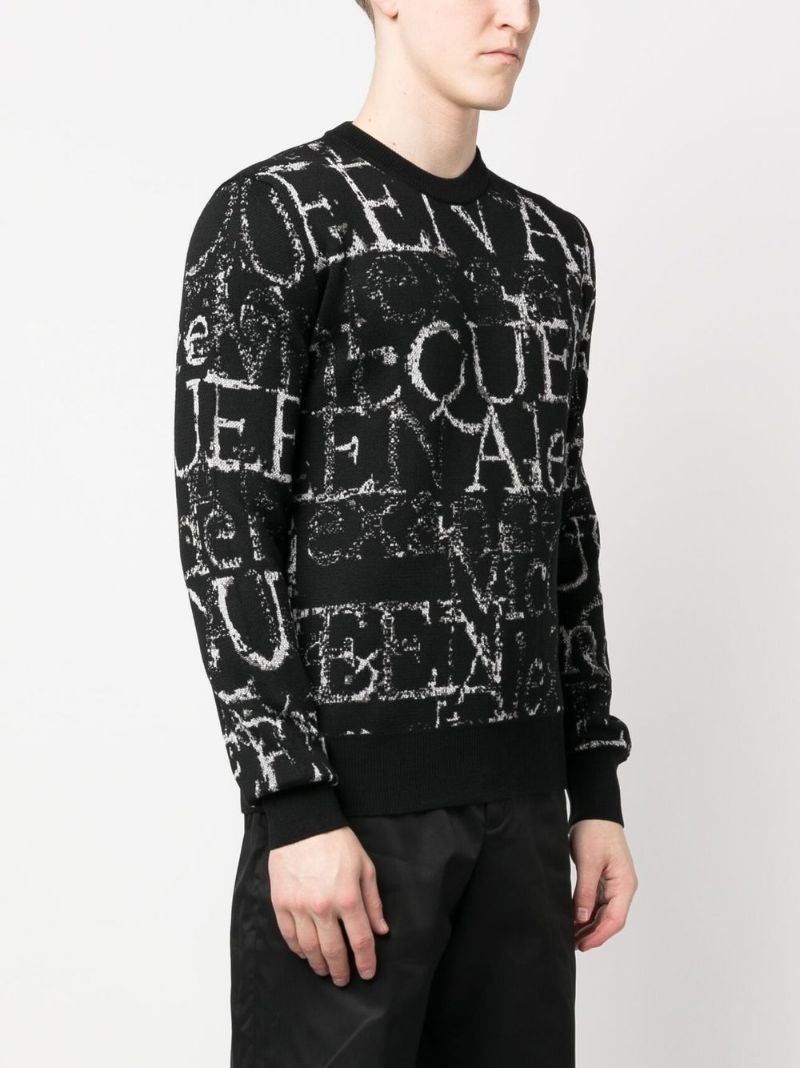 logo-print crew-neck jumper - 3