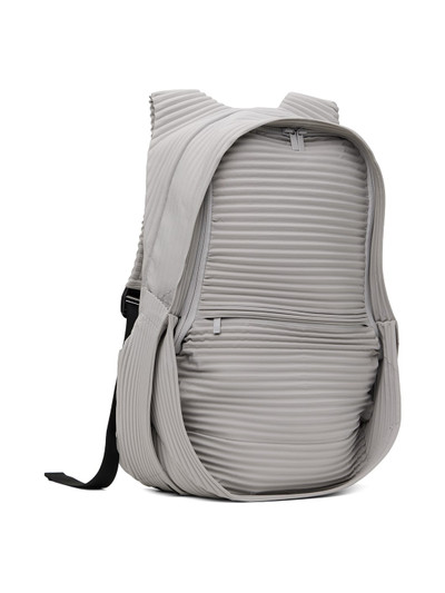 ISSEY MIYAKE Gray Pleats Daypack Backpack outlook