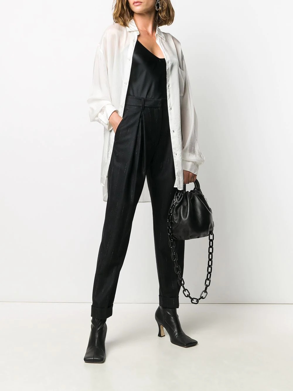 striped tapered trousers - 2