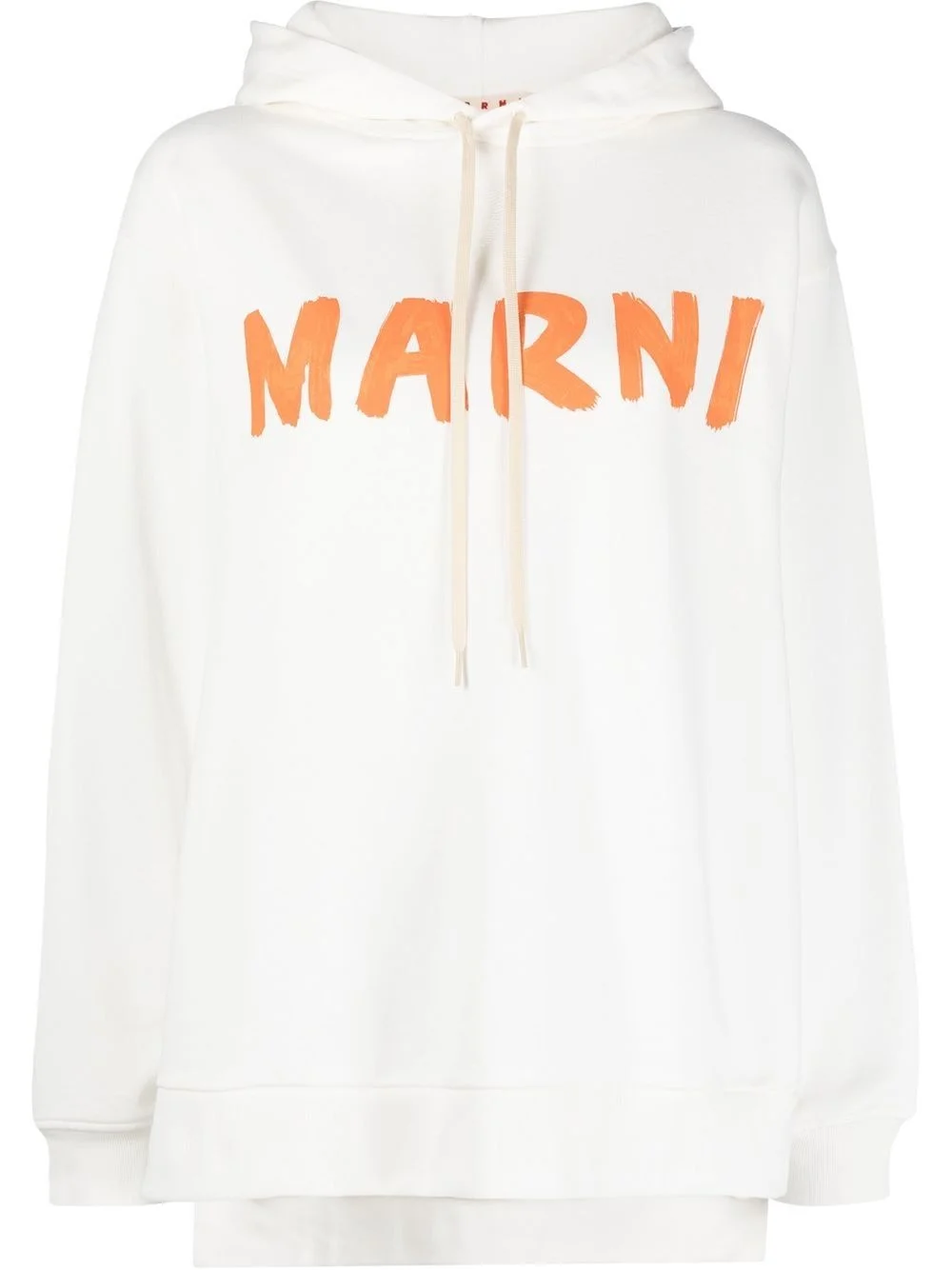 logo-print cotton hoodie - 1