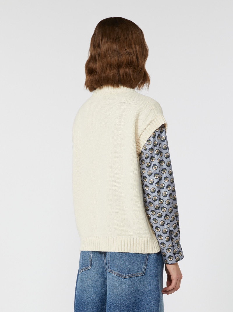 CRUSCA Inlaid cotton-blend gilet 4