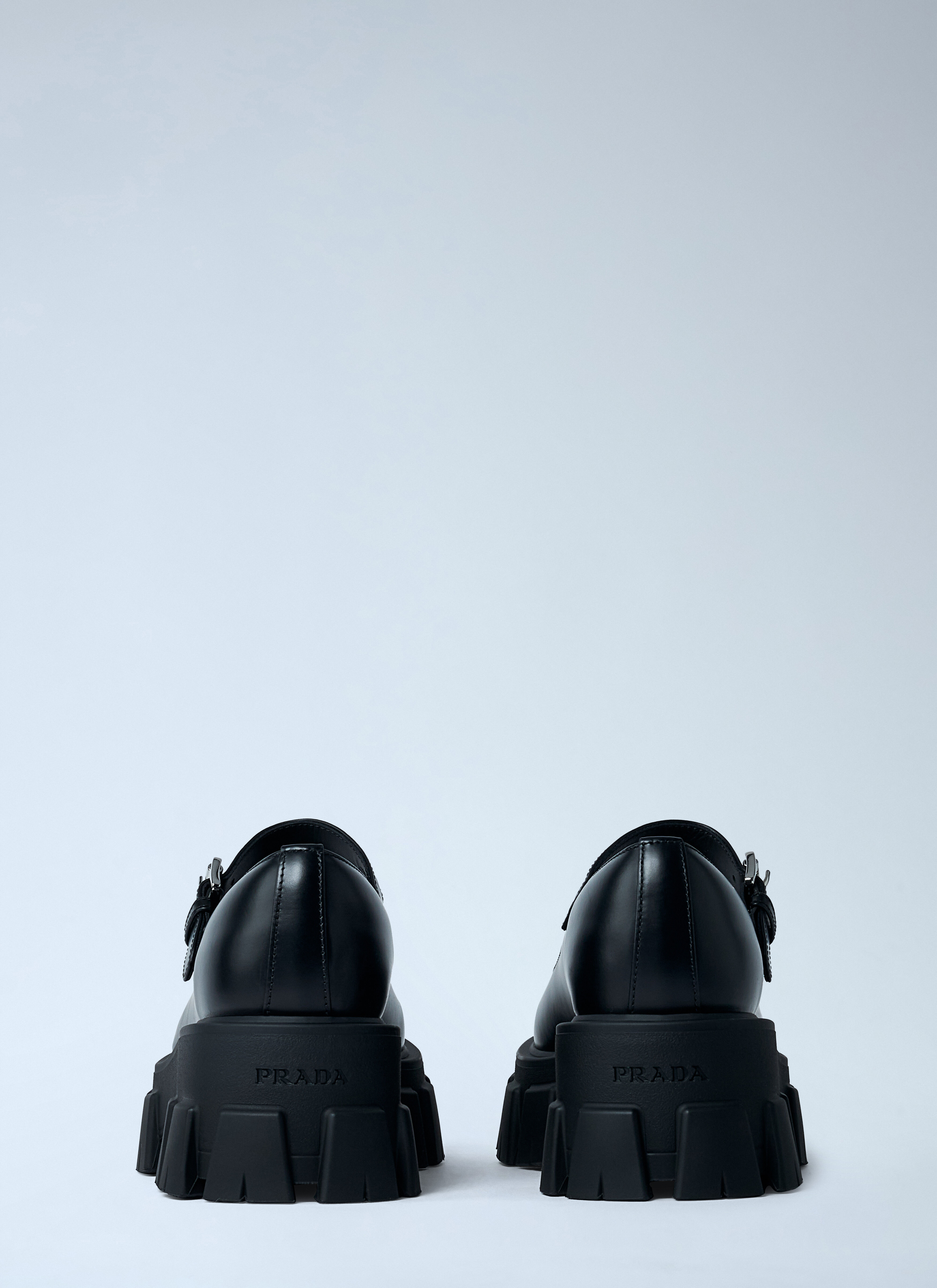 Leather Logo Plaque Platform Flats - 4