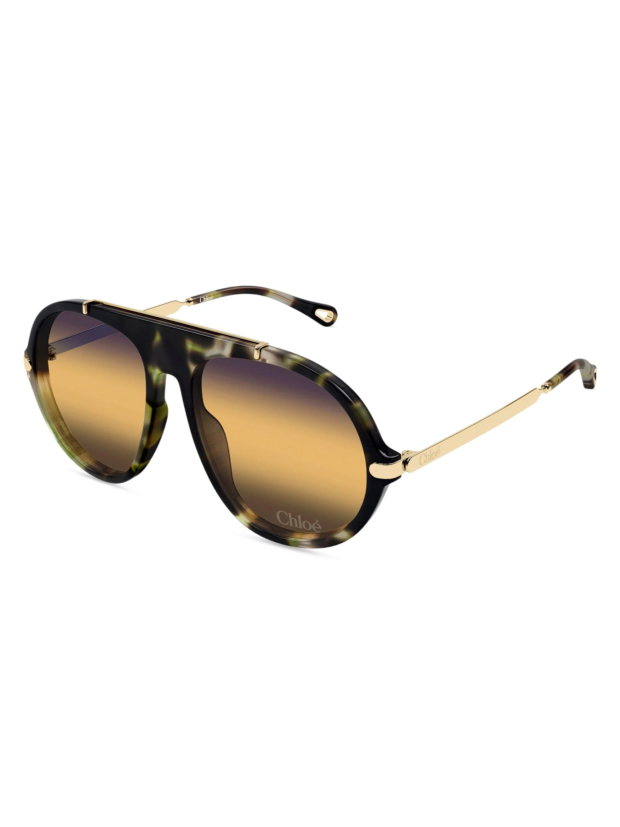 Women's Aly Combi 58MM Pilot Sunglasses - Gold Brown - 1