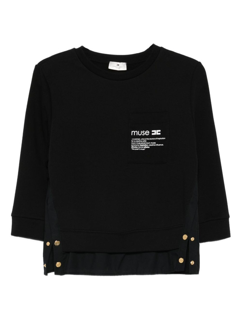 button-detail T-shirt 1