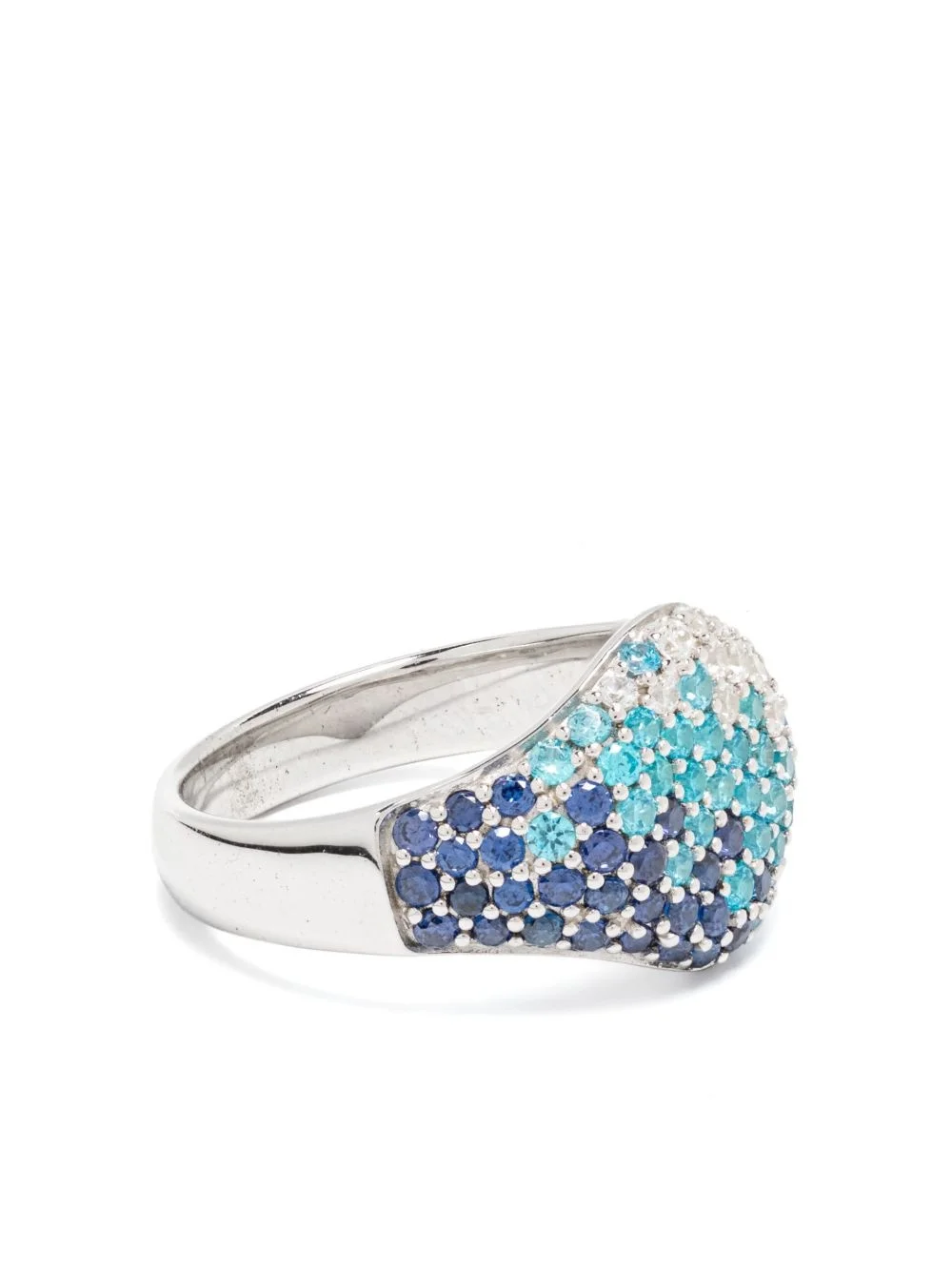 zirconia-embellished ring - 1