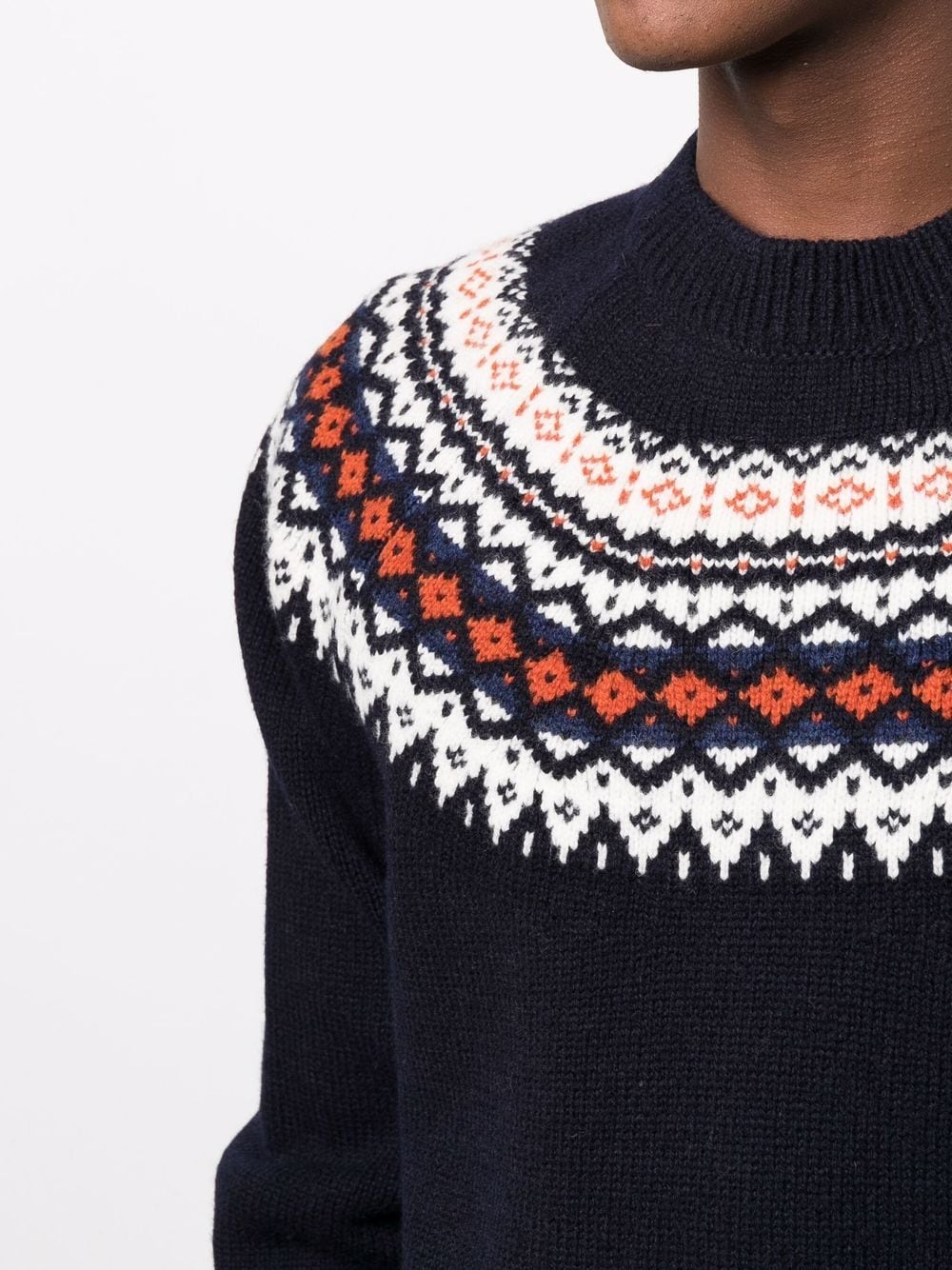 fair isle intarsia-knit crew-neck jumper - 5