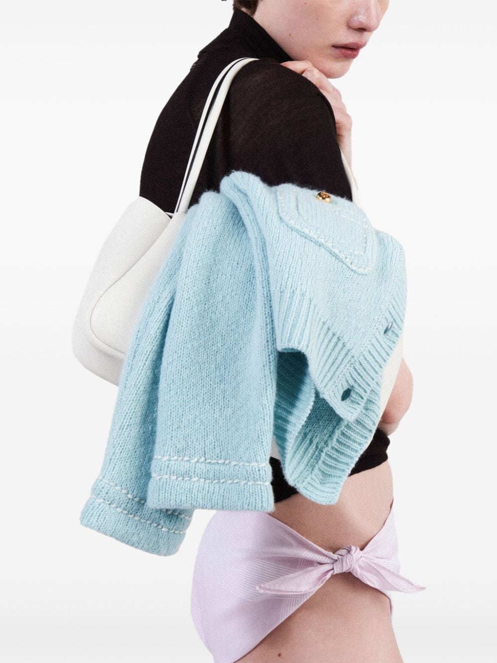 knitted roll-neck cashmere top - 5