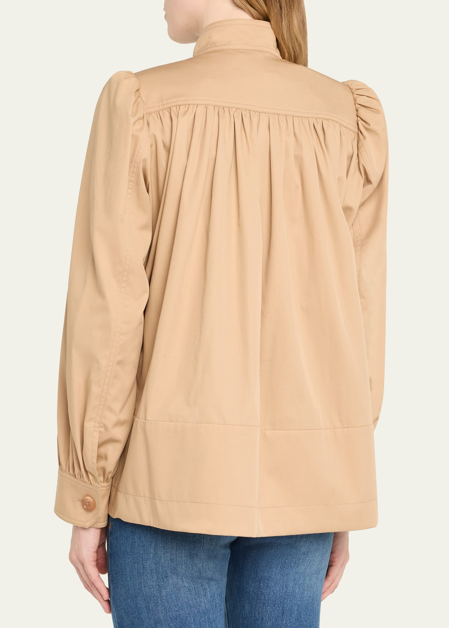 High-Neck Puff-Sleeve Jacket - 3