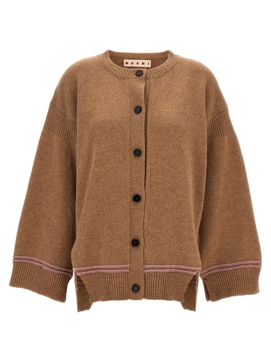 Marni MARNI LOGO INTARSIA CARDIGAN - 1