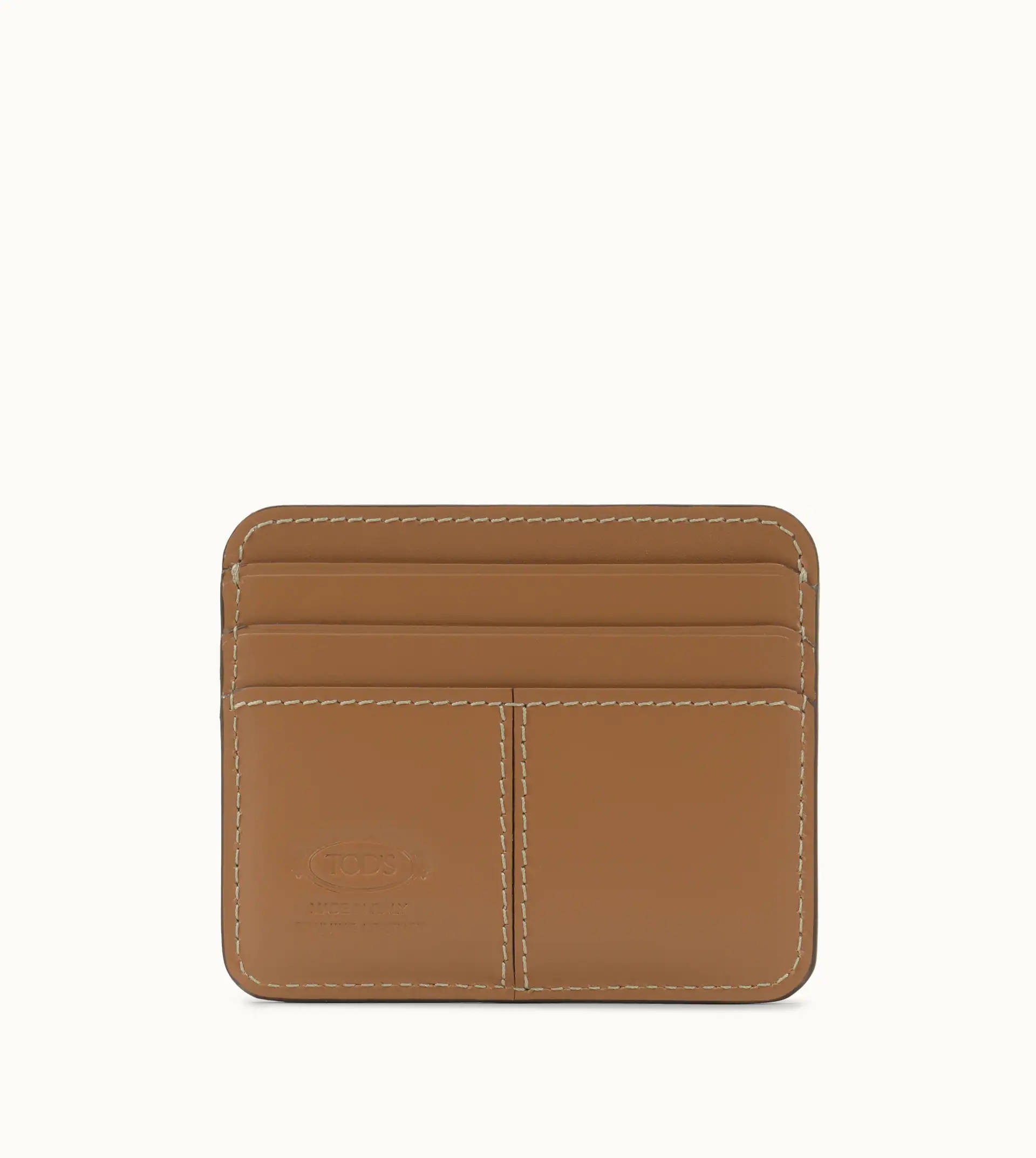 CREDIT CARD HOLDER IN LEATHER - BROWN - 2