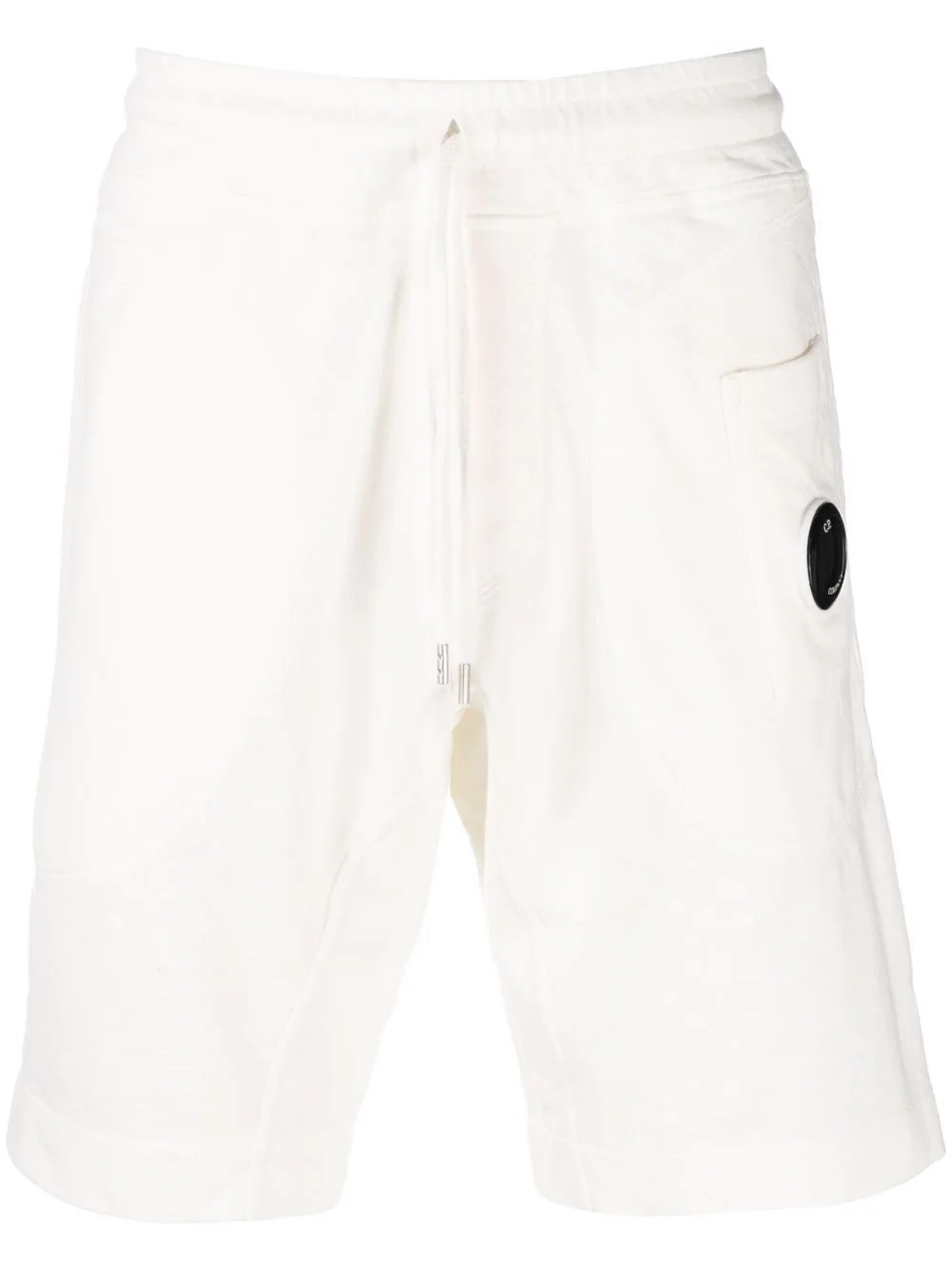 lens-detail cotton track shorts - 1