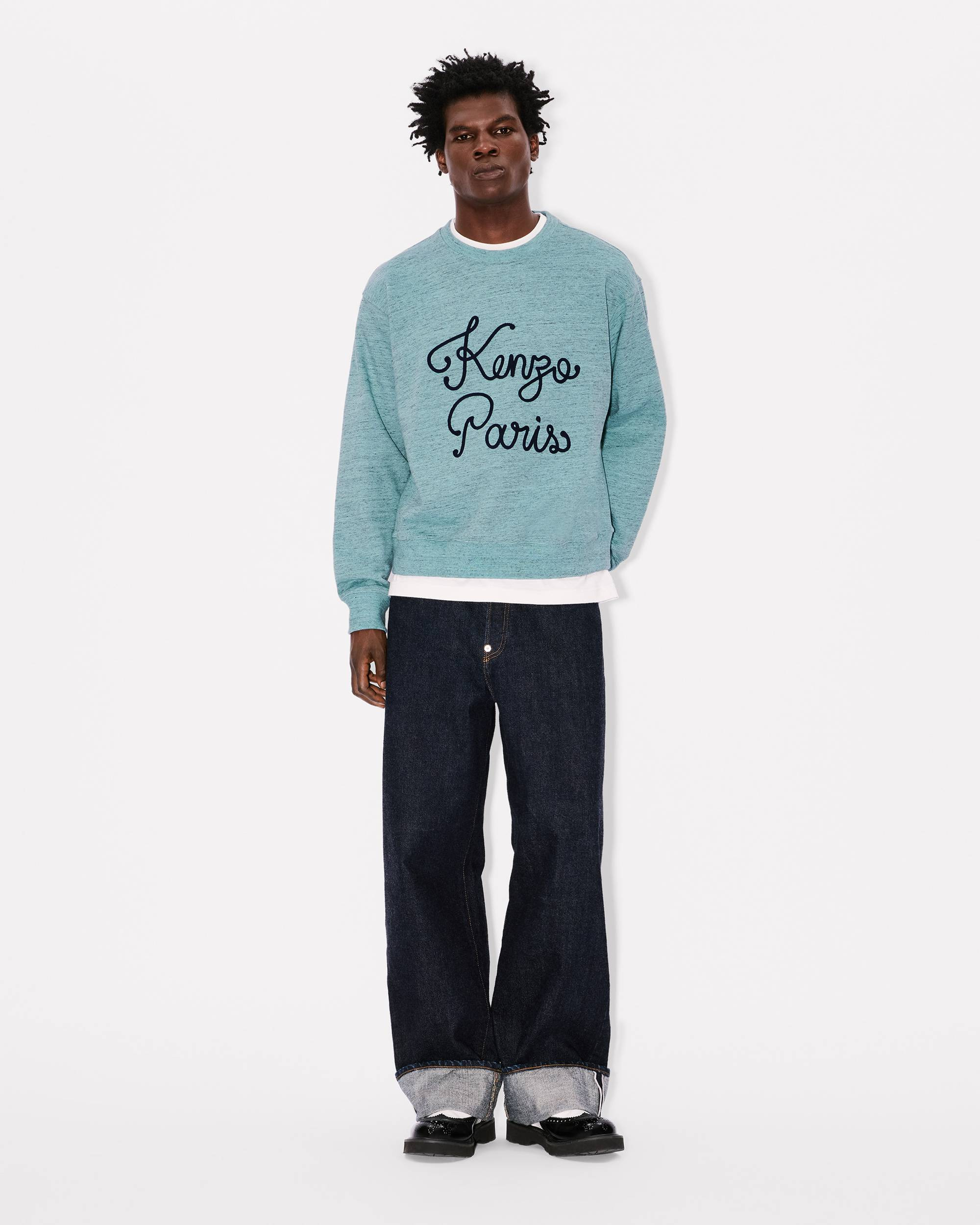 'KENZO Paris Chainstitch' embroidered sweatshirt in cotton - 5