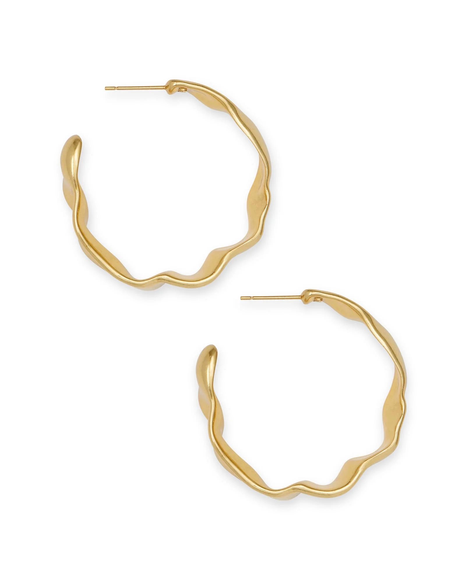 Holland Vintage Gold Hoop Earrings - 1