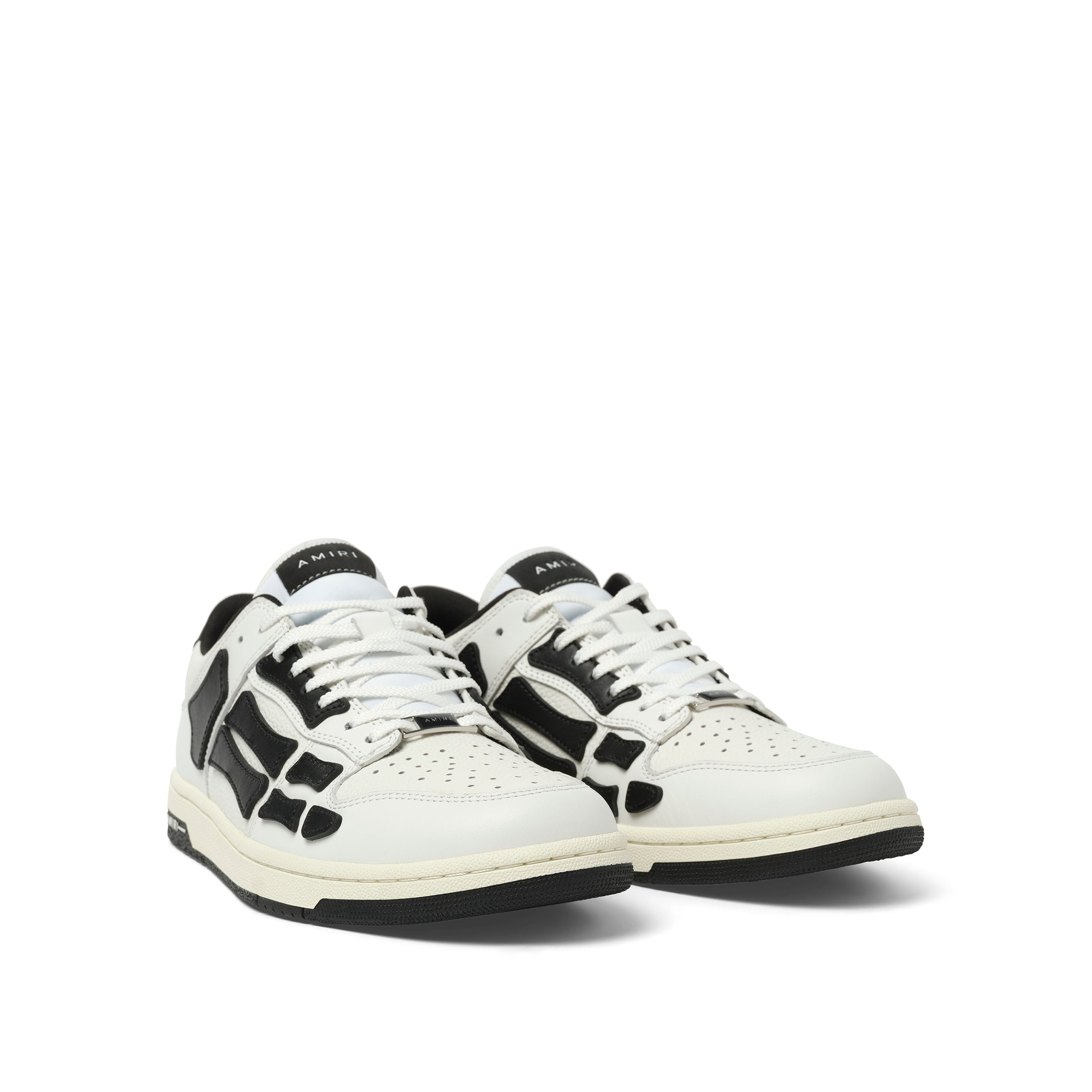 Skeleton Low Sneaker in White/Black - 2