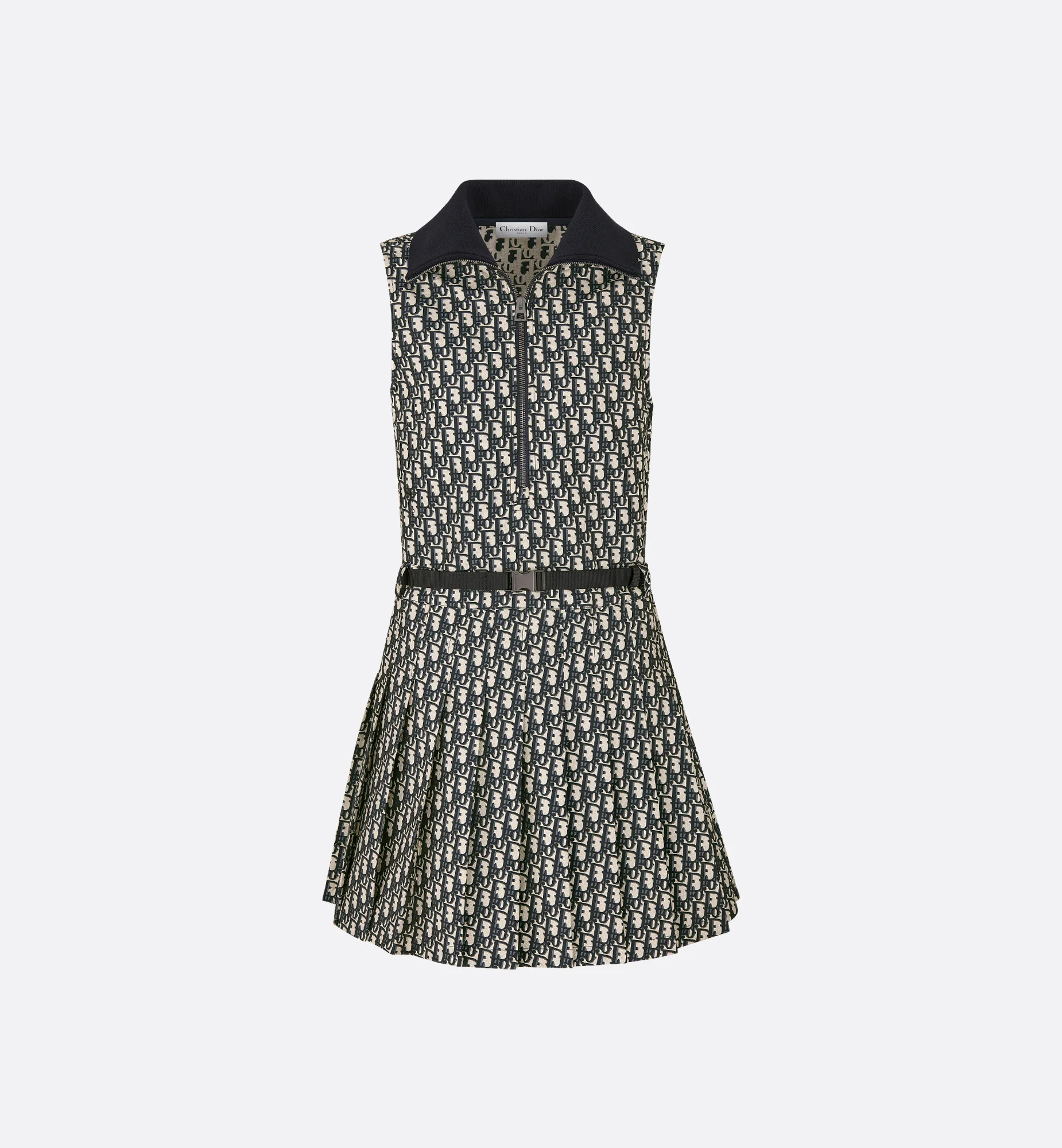 Pleated Short Dress - 1