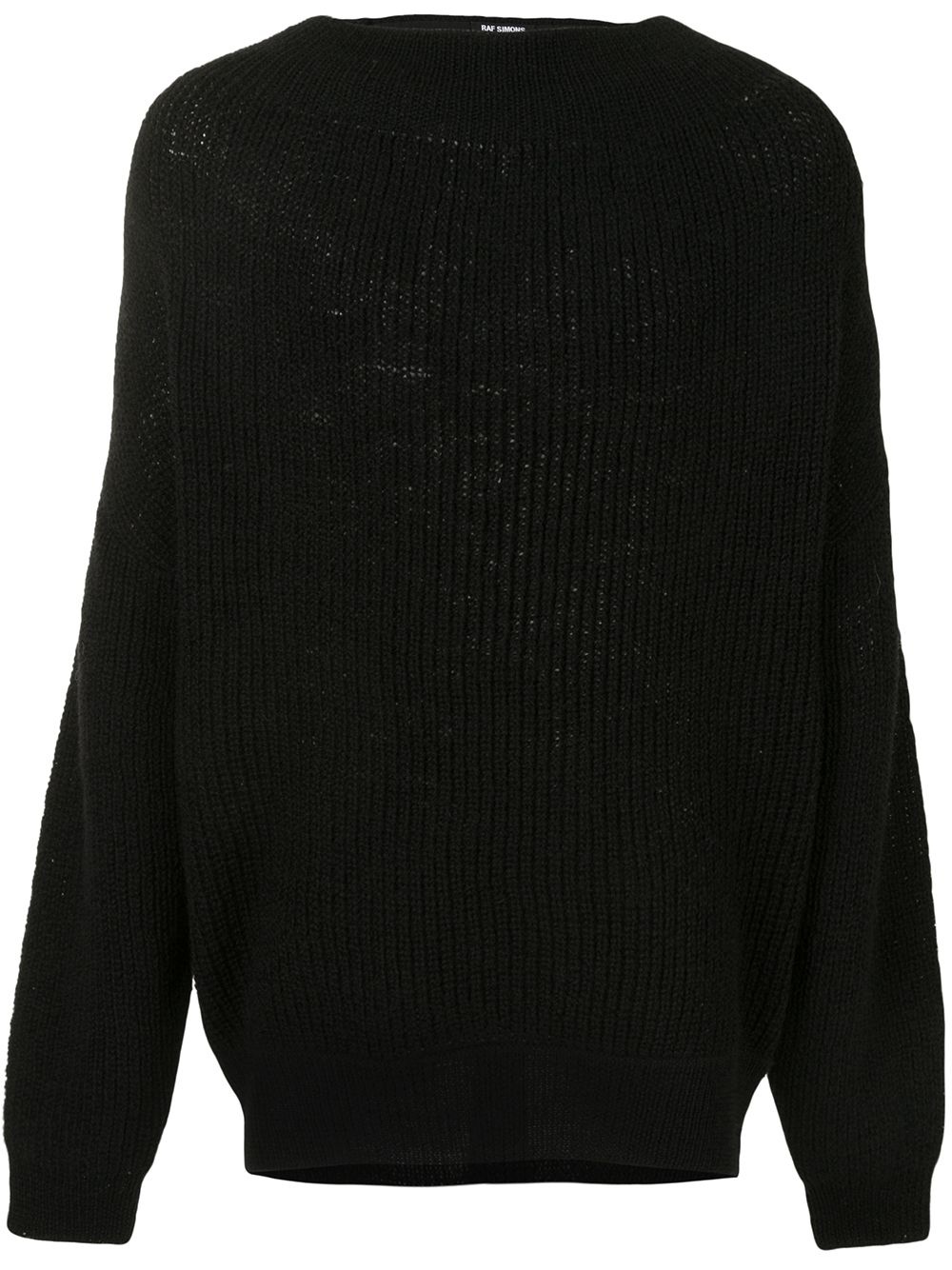 boat neck ribbed jumper - 1