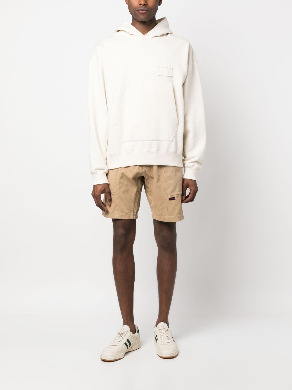 buckled-waist cotton shorts - 2