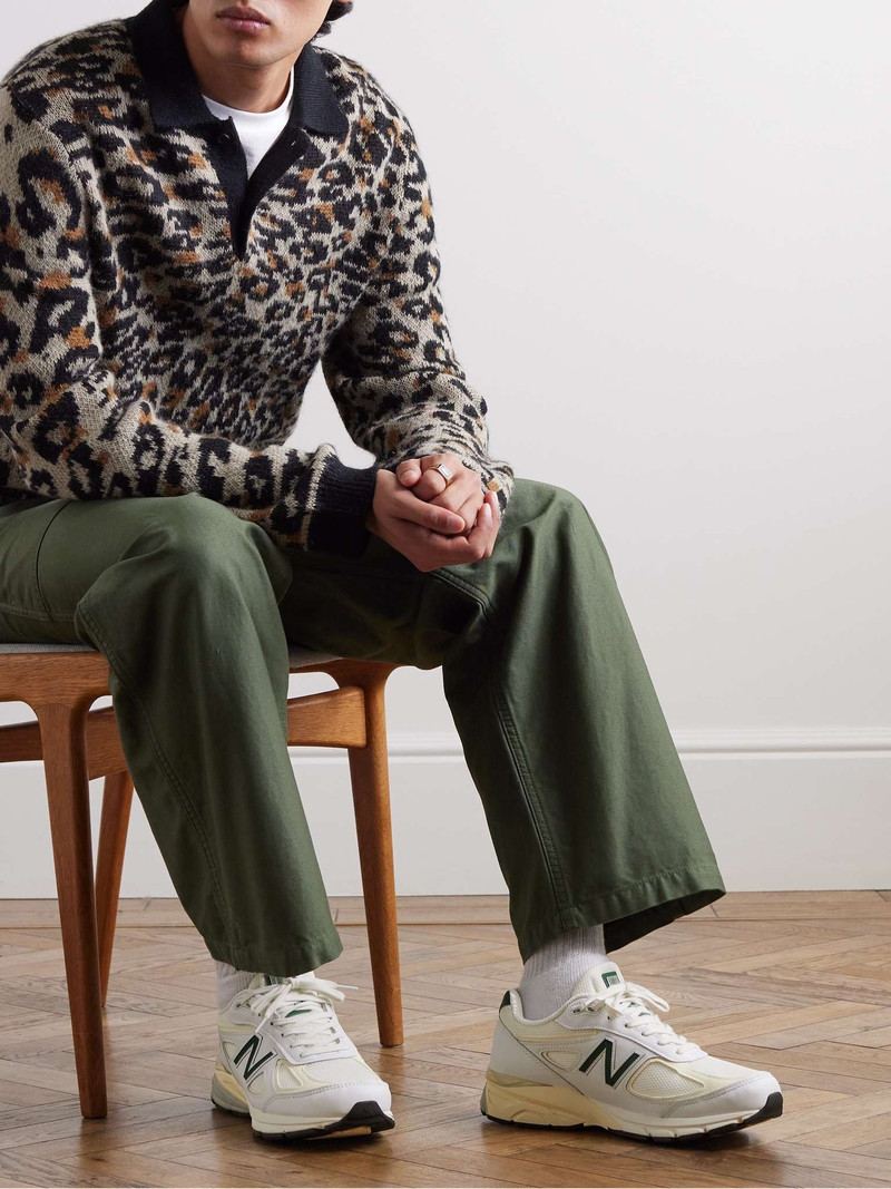 New Balance MADE in USA 990v4 Leather and Mesh Sneakers outlook