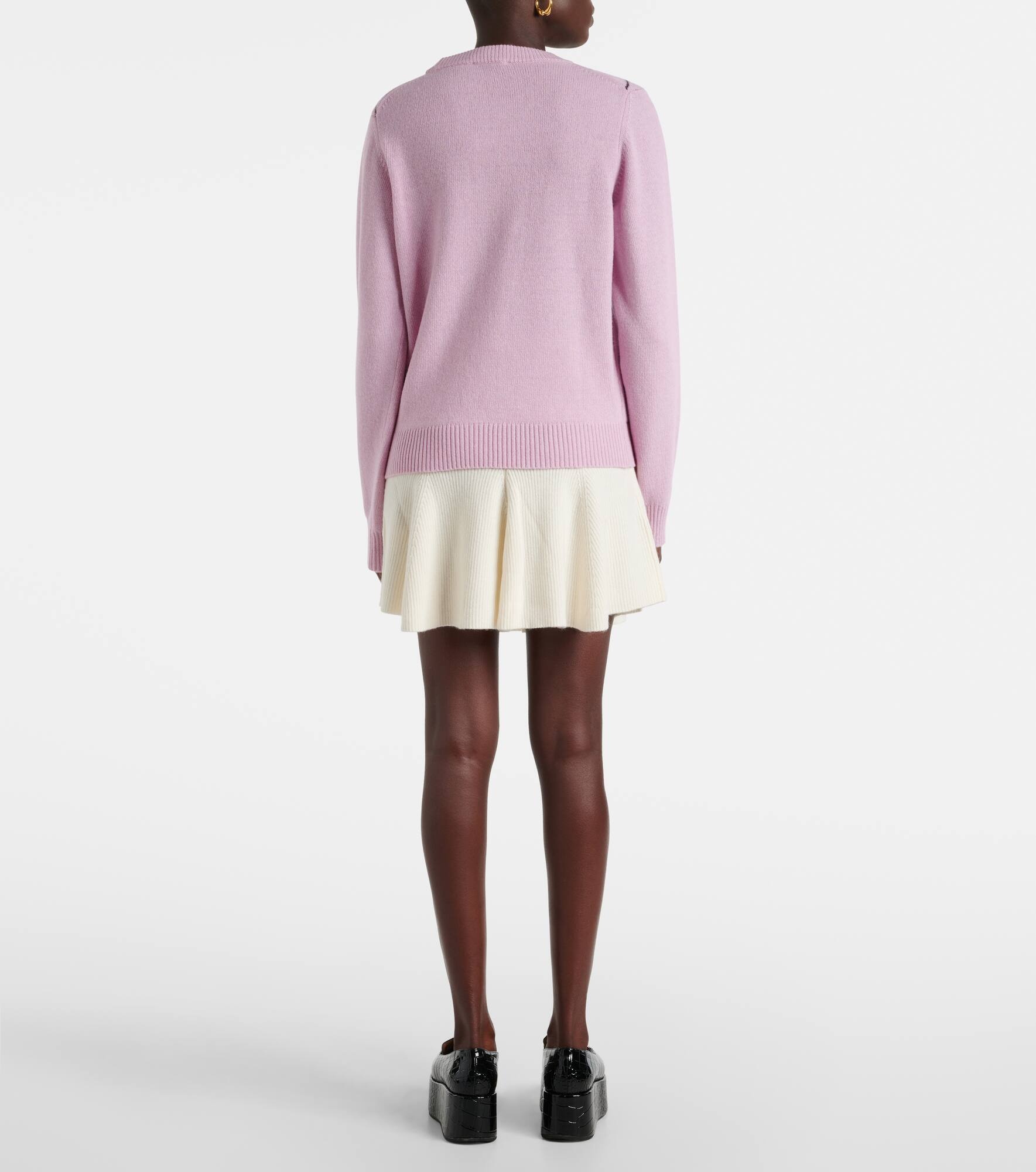 Logo intarsia wool-blend sweater - 3