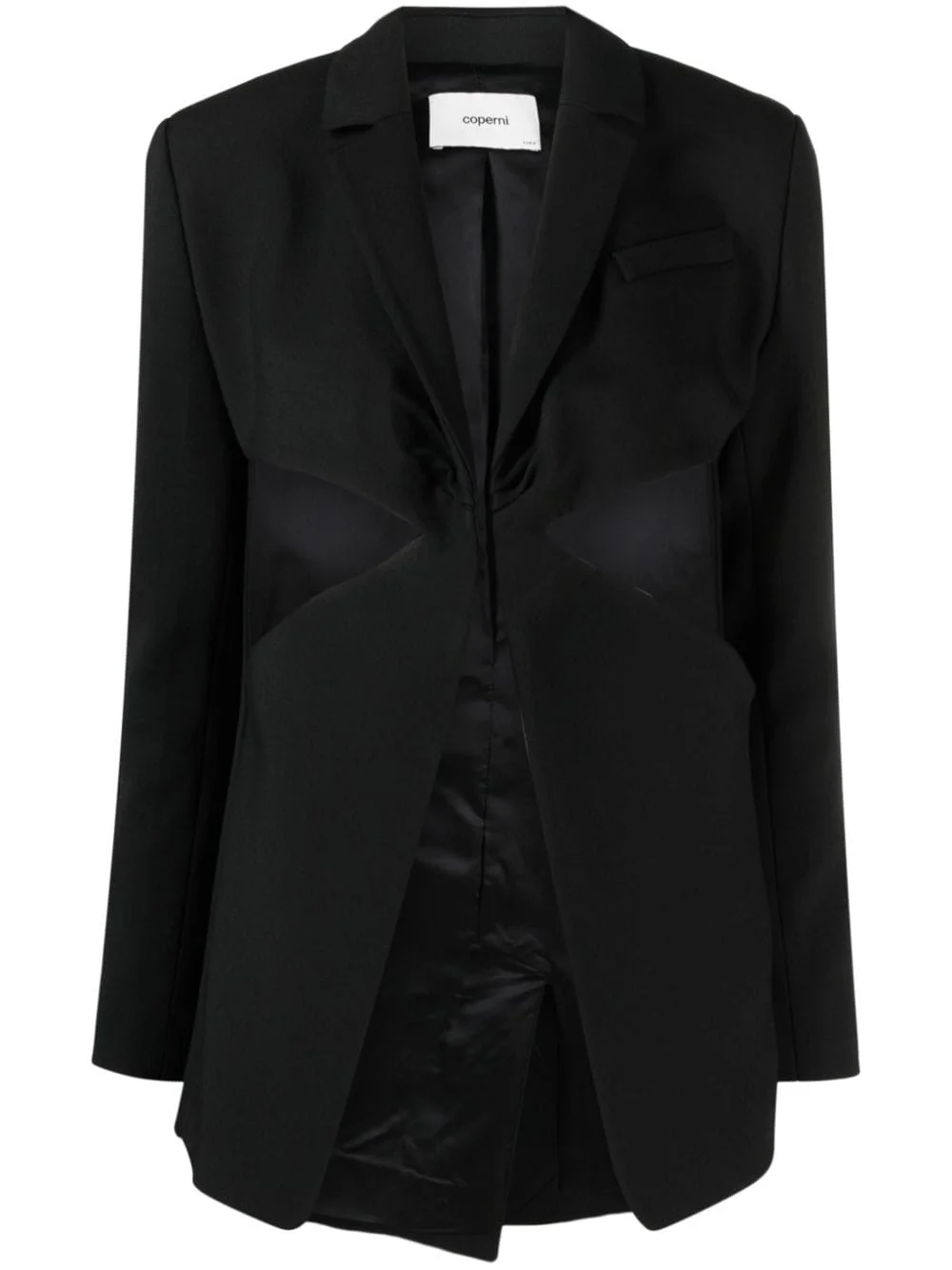 twisted cut-out blazer - 1