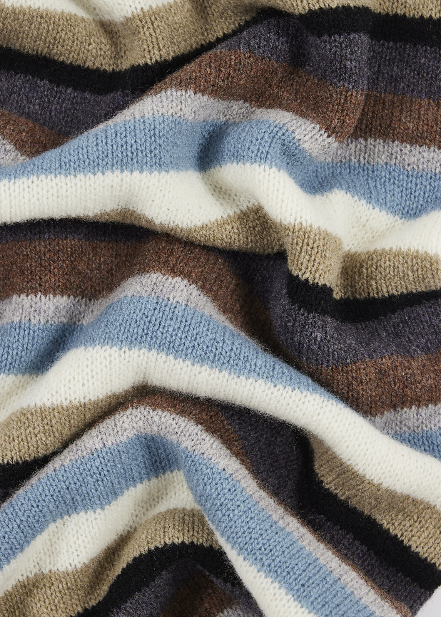 Black and Blue 'Seasonal Stripe' Beanie and Scarf - 6