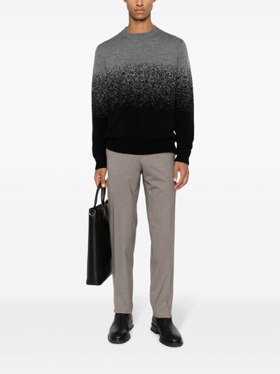 Canali patterned intarsia-knit wool blend jumper outlook