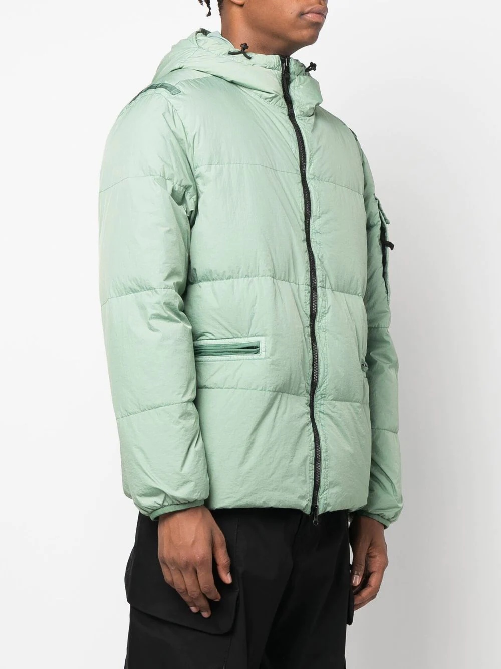 Compass-patch padded jacket - 3