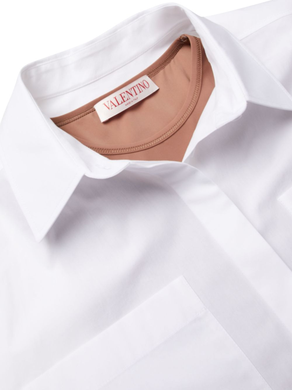 layered cotton-poplin shirt - 3